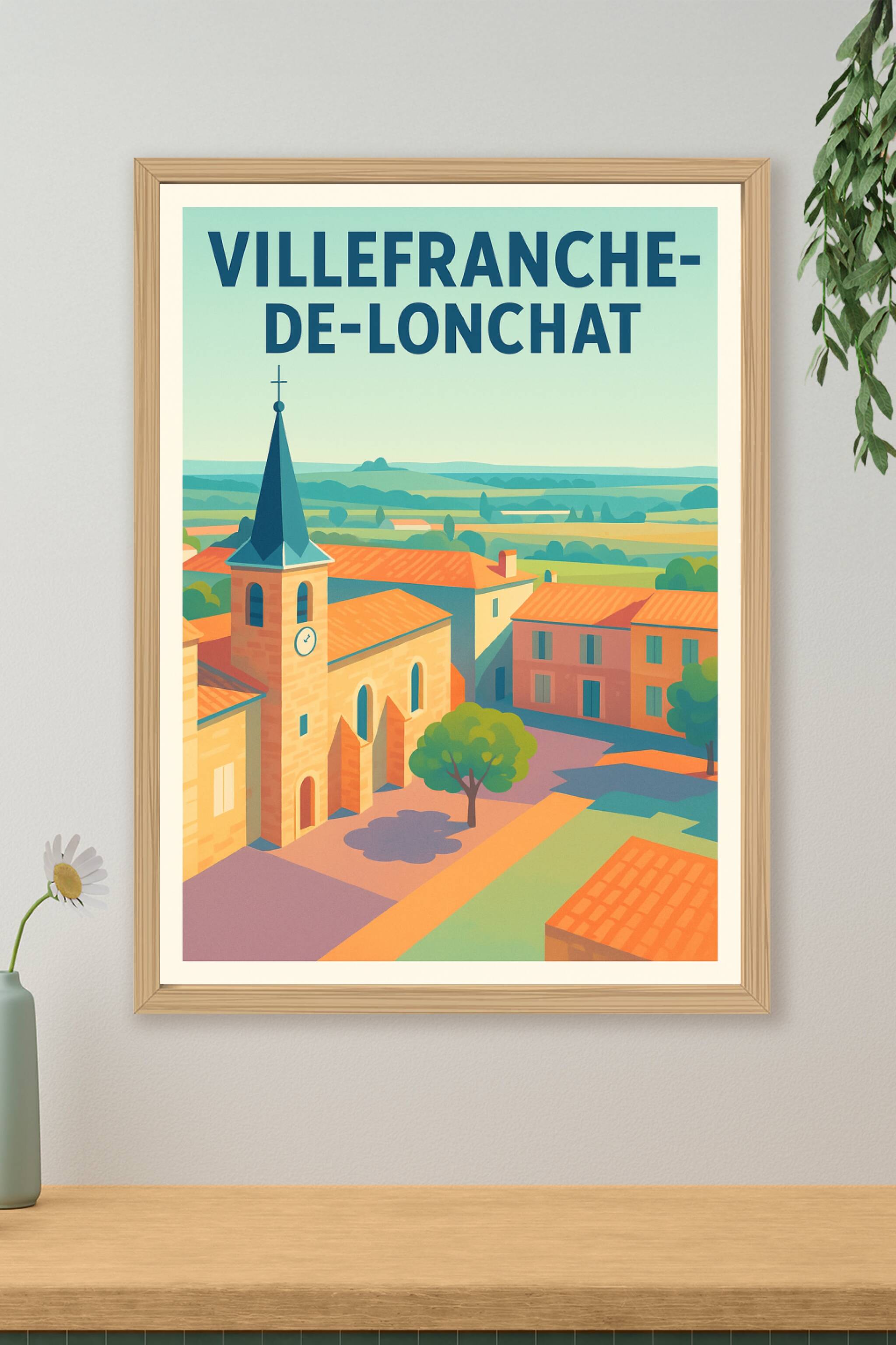 Affiche de Villefranche-de-Lonchat - Charme et sérénité d'un village authentique