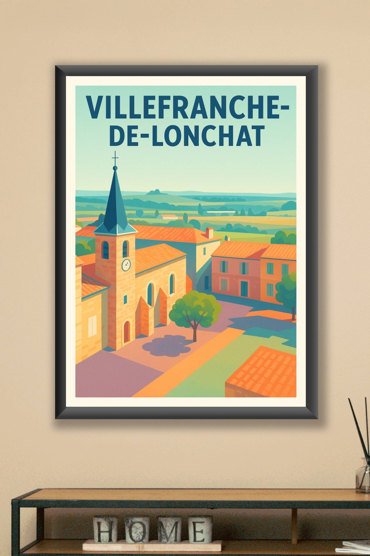 Affiche de Villefranche-de-Lonchat - Charme et sérénité d'un village authentique