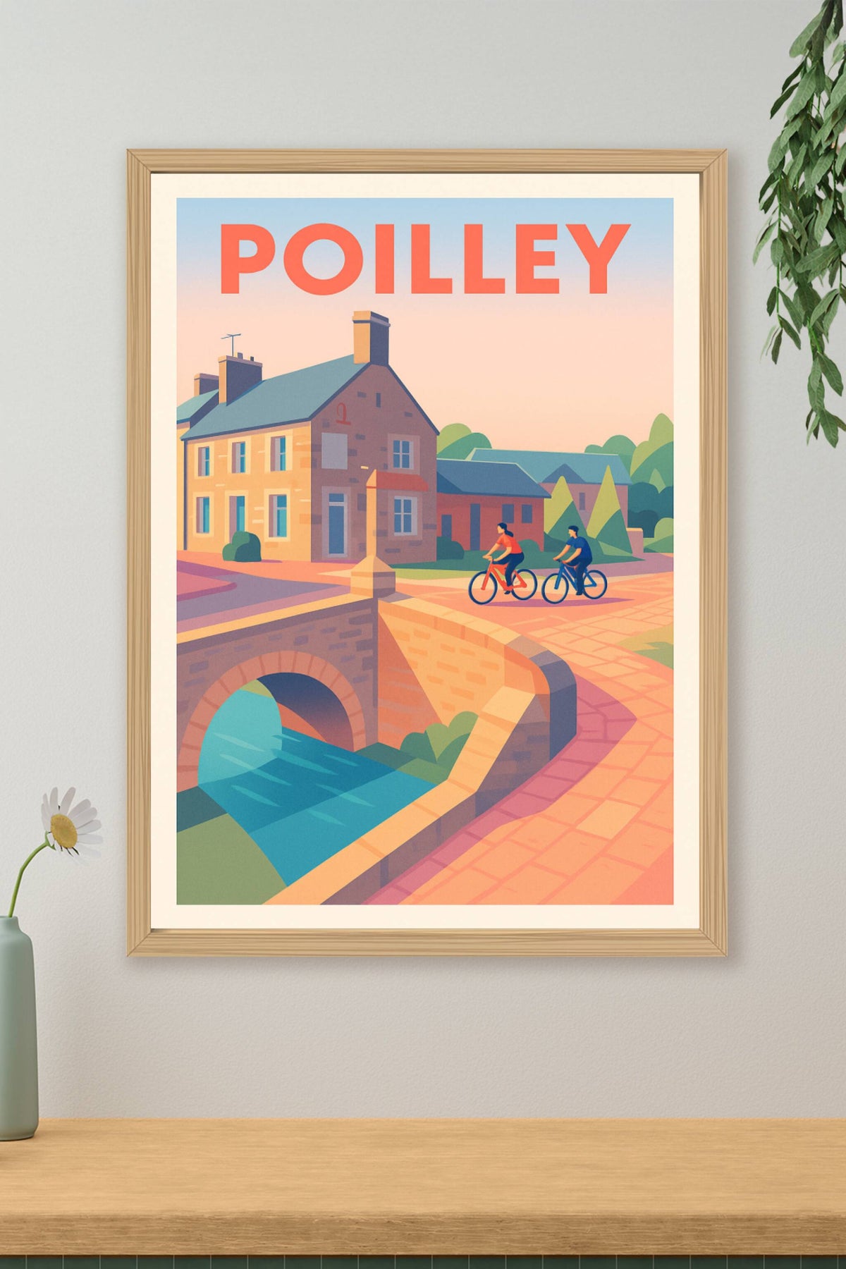 Affiche de Poilley - Douceur et charme à vélo