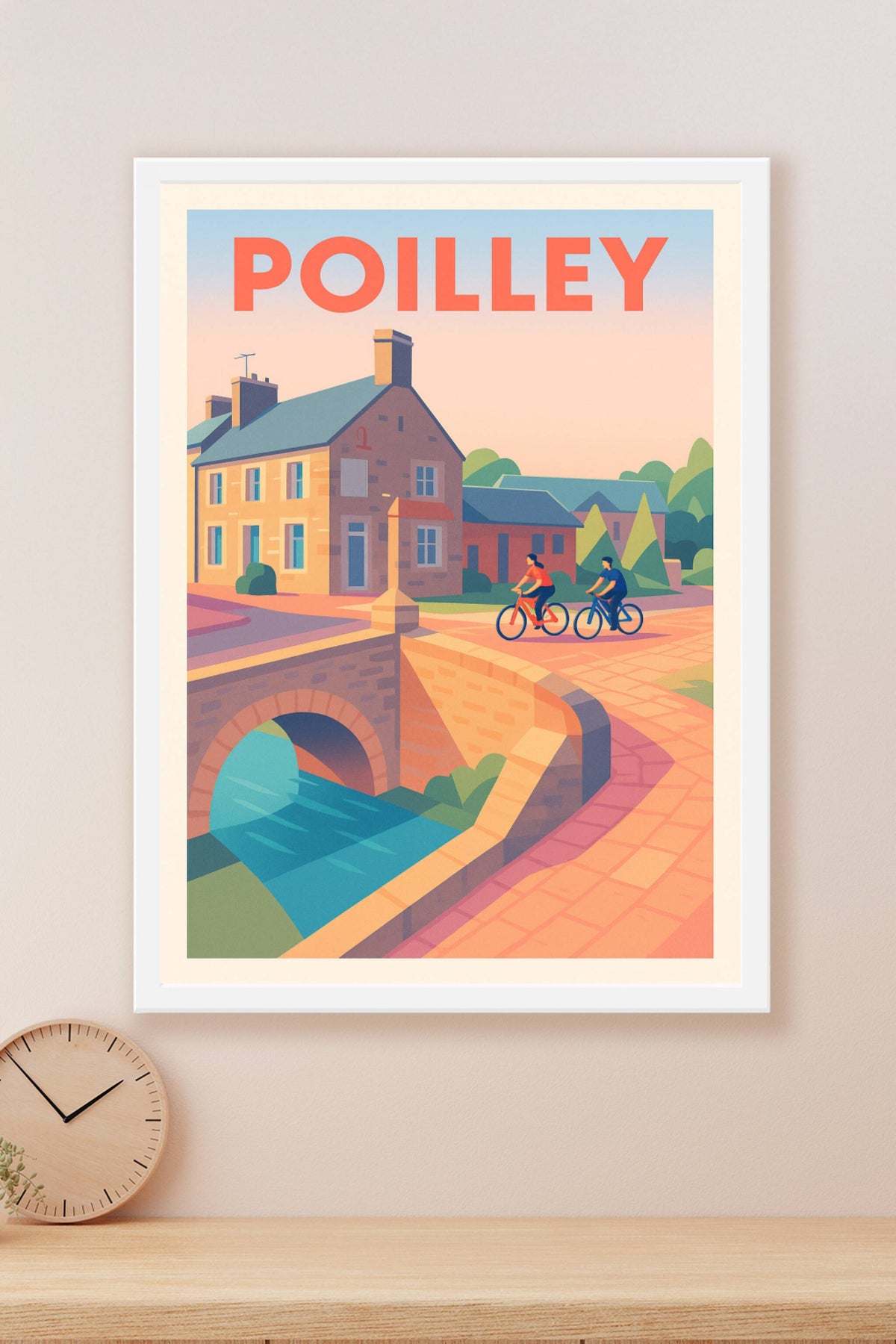 Affiche de Poilley - Douceur et charme à vélo