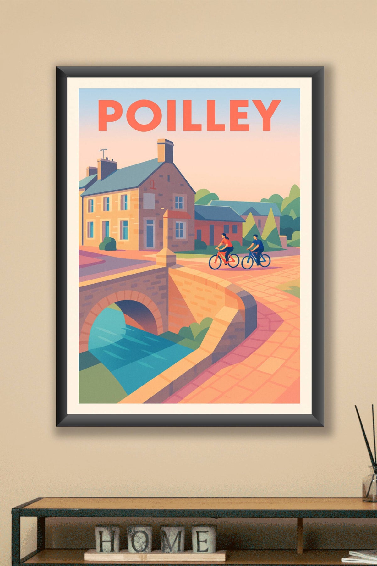 Affiche de Poilley - Douceur et charme à vélo