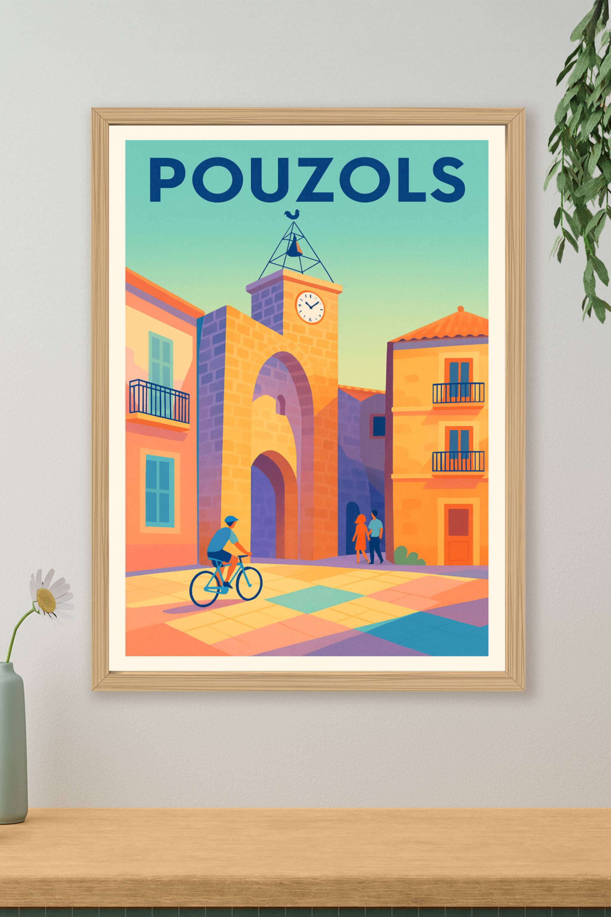 Affiche de Pouzols - Charme et couleurs d'un village authentique