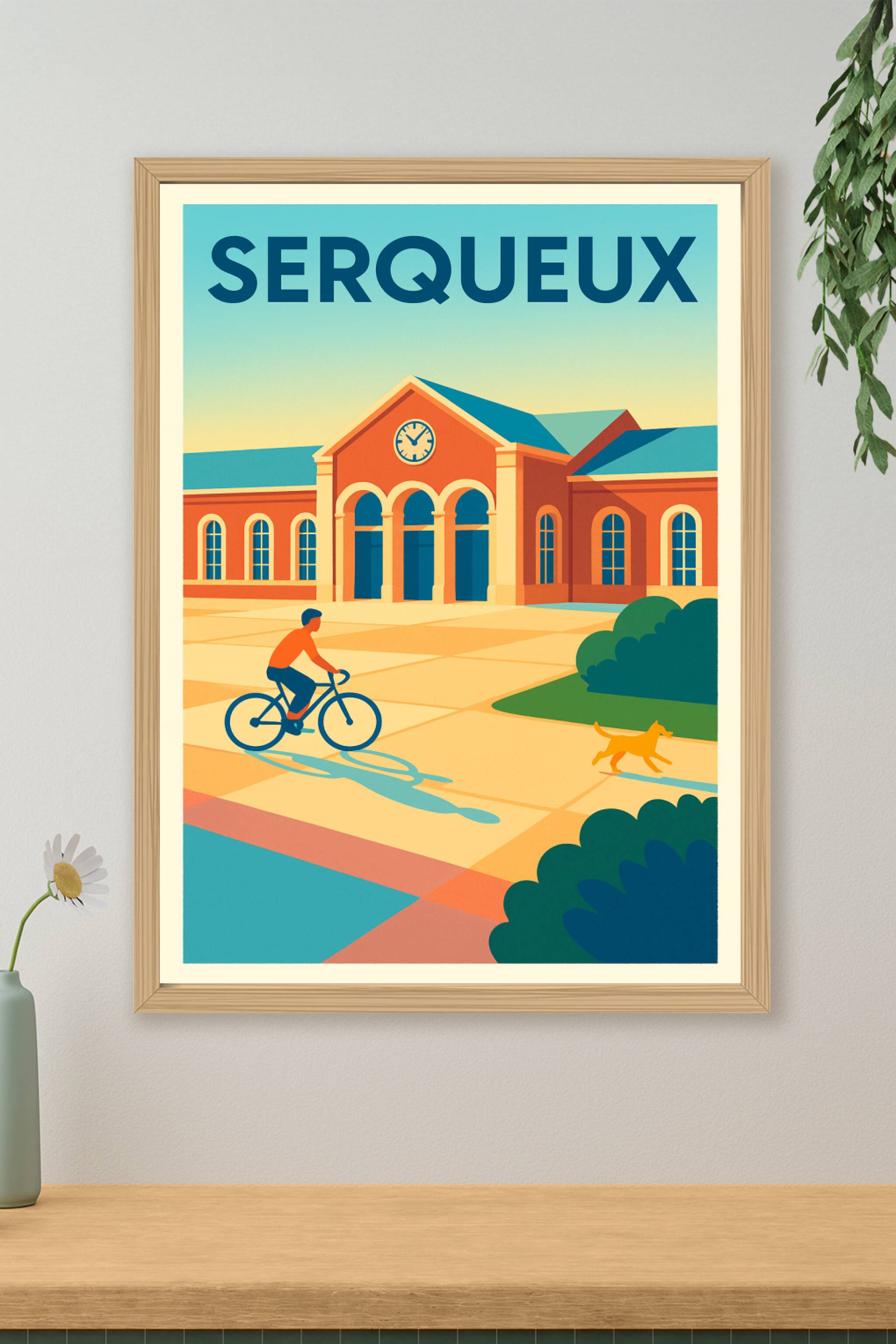 Affiche de Serqueux - Charme tranquille et patrimoine ensoleillé