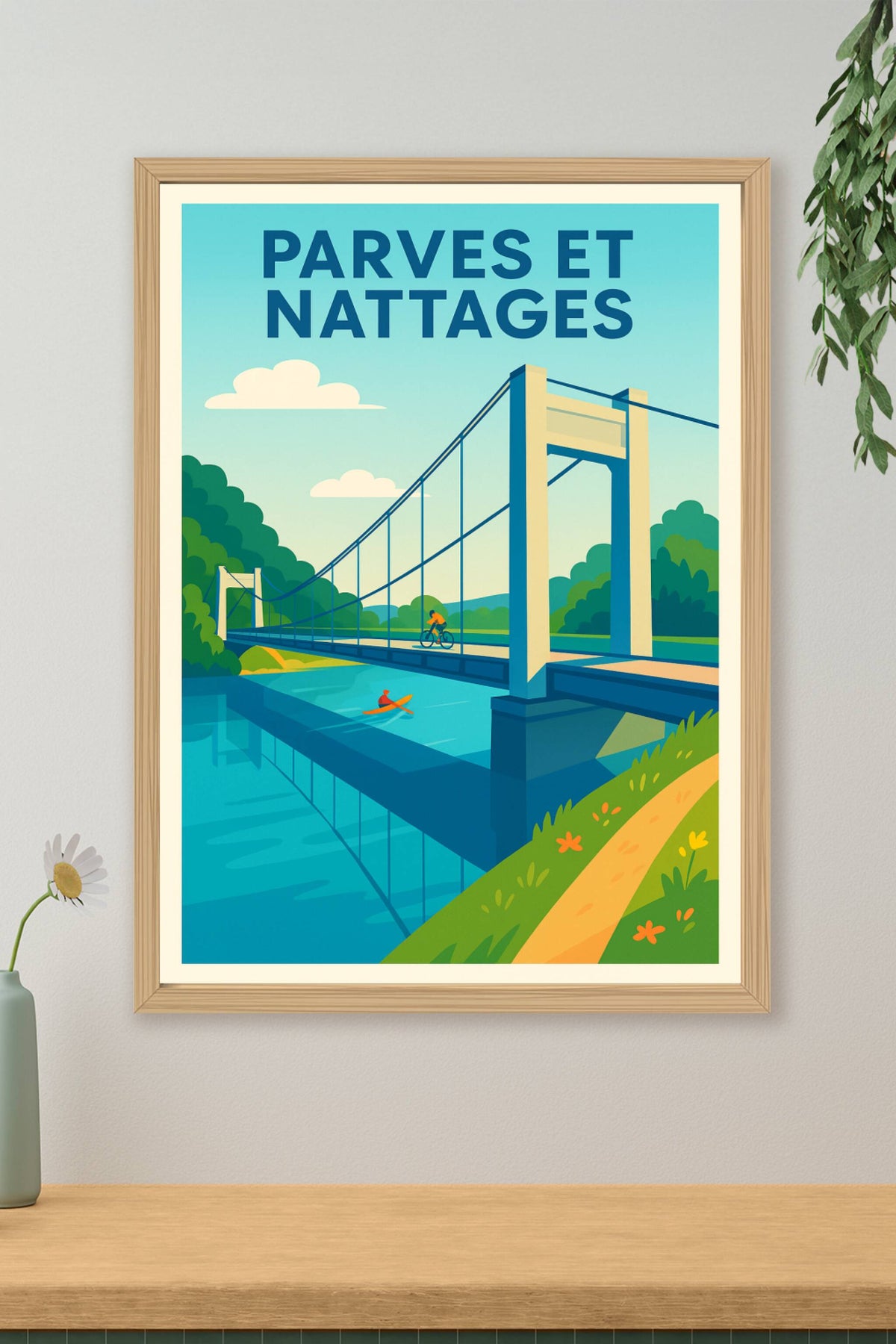 Affiche de Parves et Nattages - Le charme du pont suspendu en pleine nature