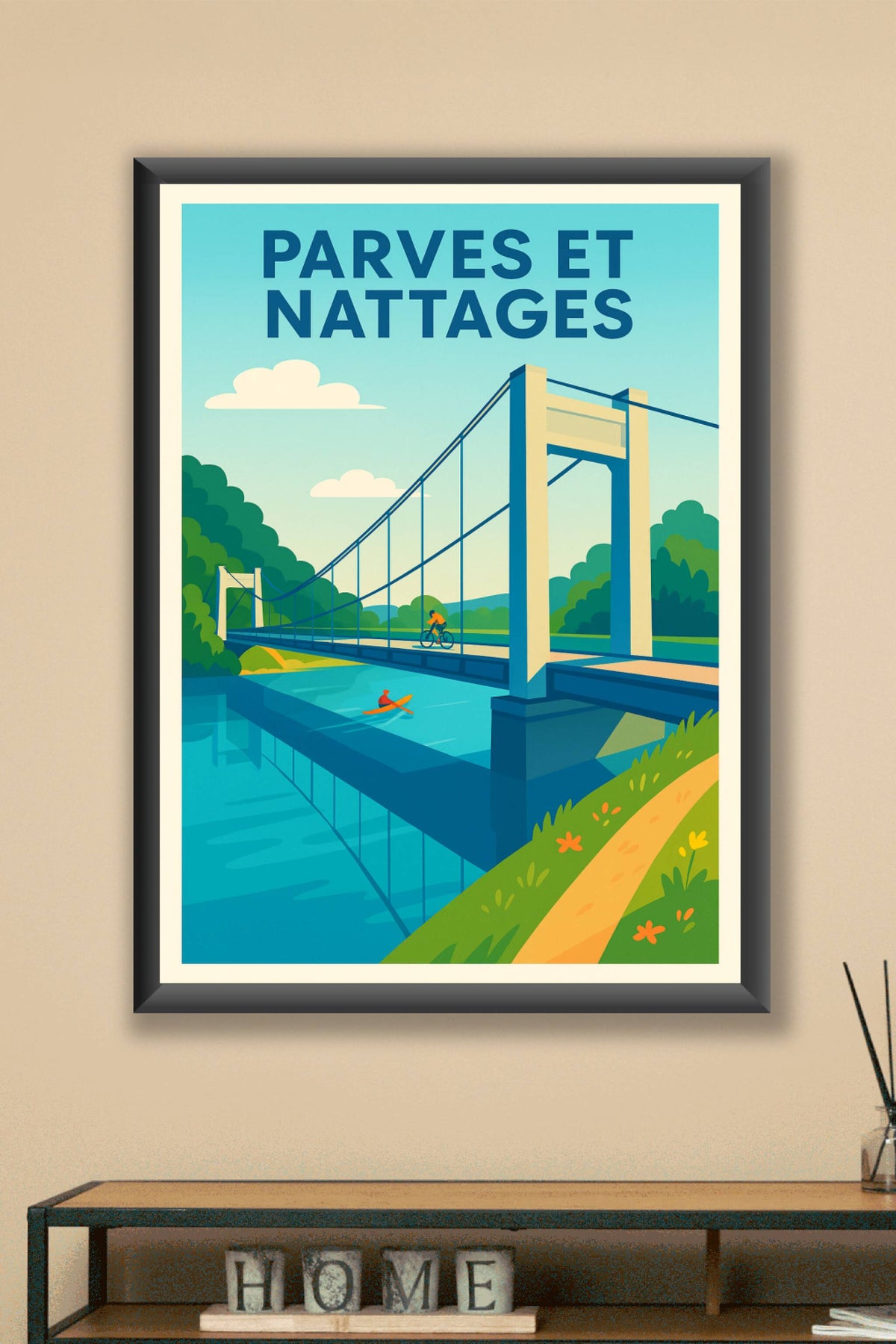 Affiche de Parves et Nattages - Le charme du pont suspendu en pleine nature