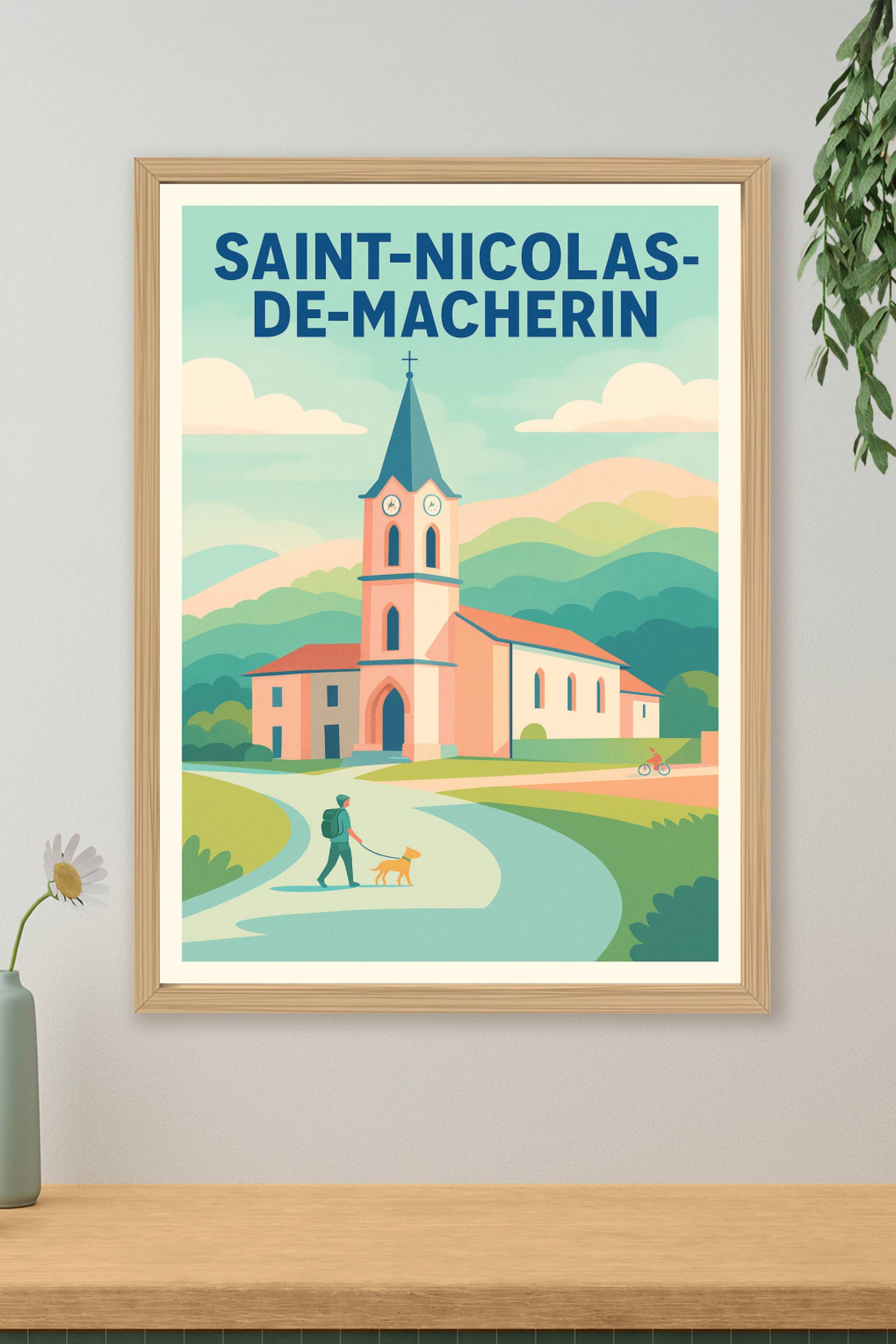 Affiche de Saint-Nicolas-de-Macherin - Charme bucolique et sérénité villageoise