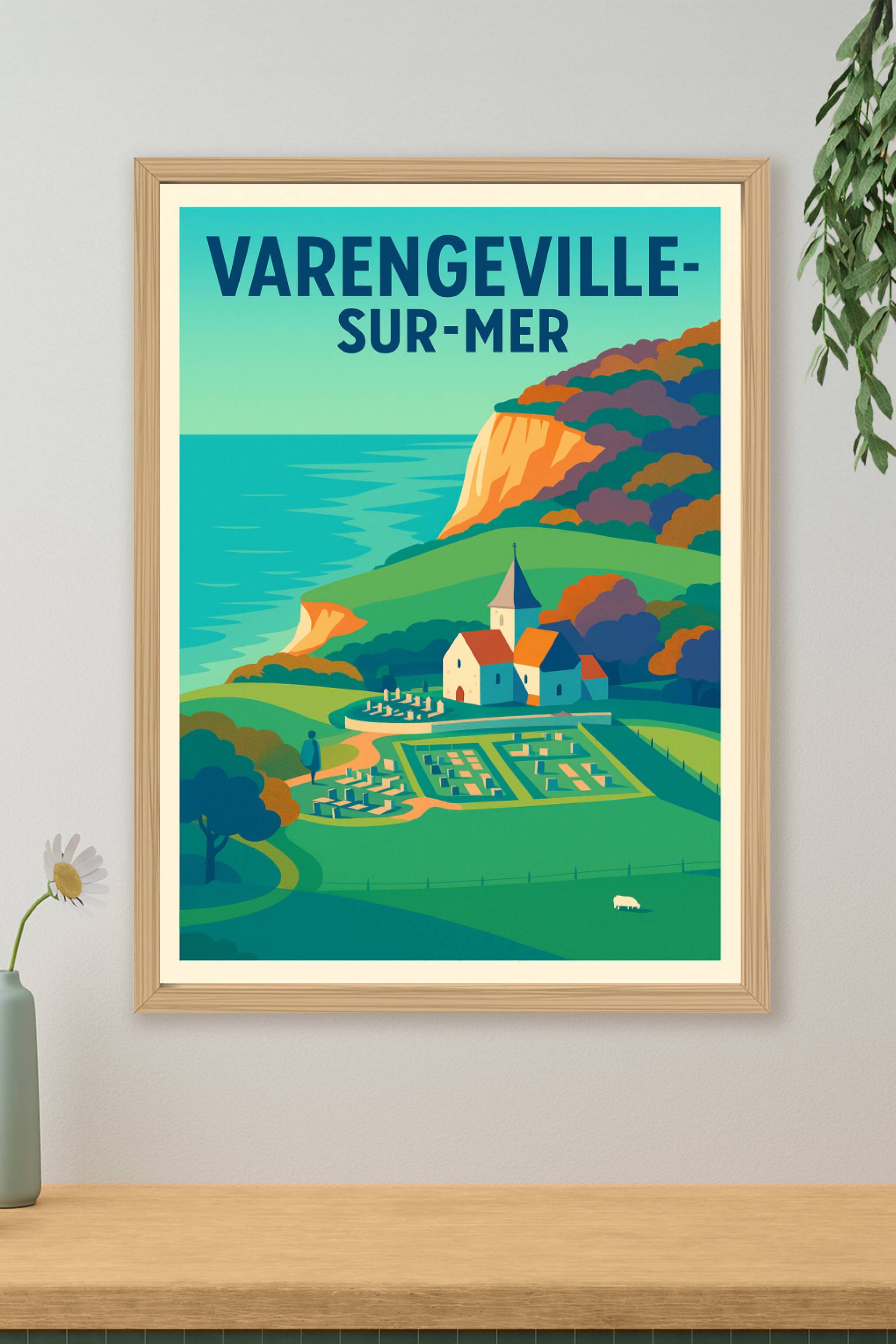 Affiche de Varengeville-sur-Mer - Charme et nature en bord de falaise