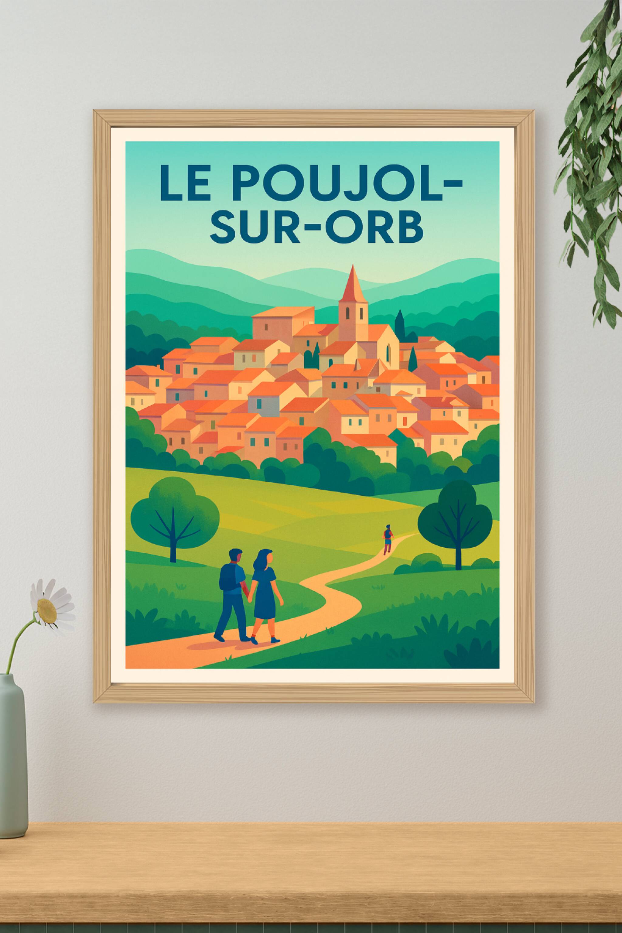 Affiche de Le Poujol-sur-Orb - Un village pittoresque au cœur de la nature