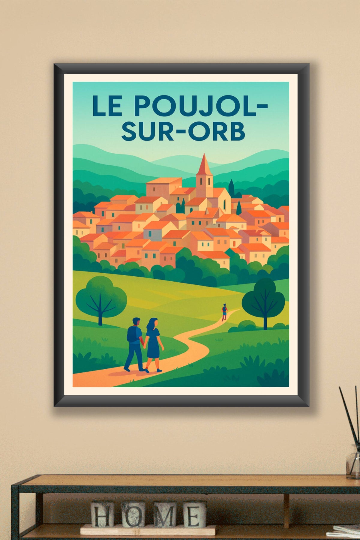 Affiche de Le Poujol-sur-Orb - Un village pittoresque au cœur de la nature