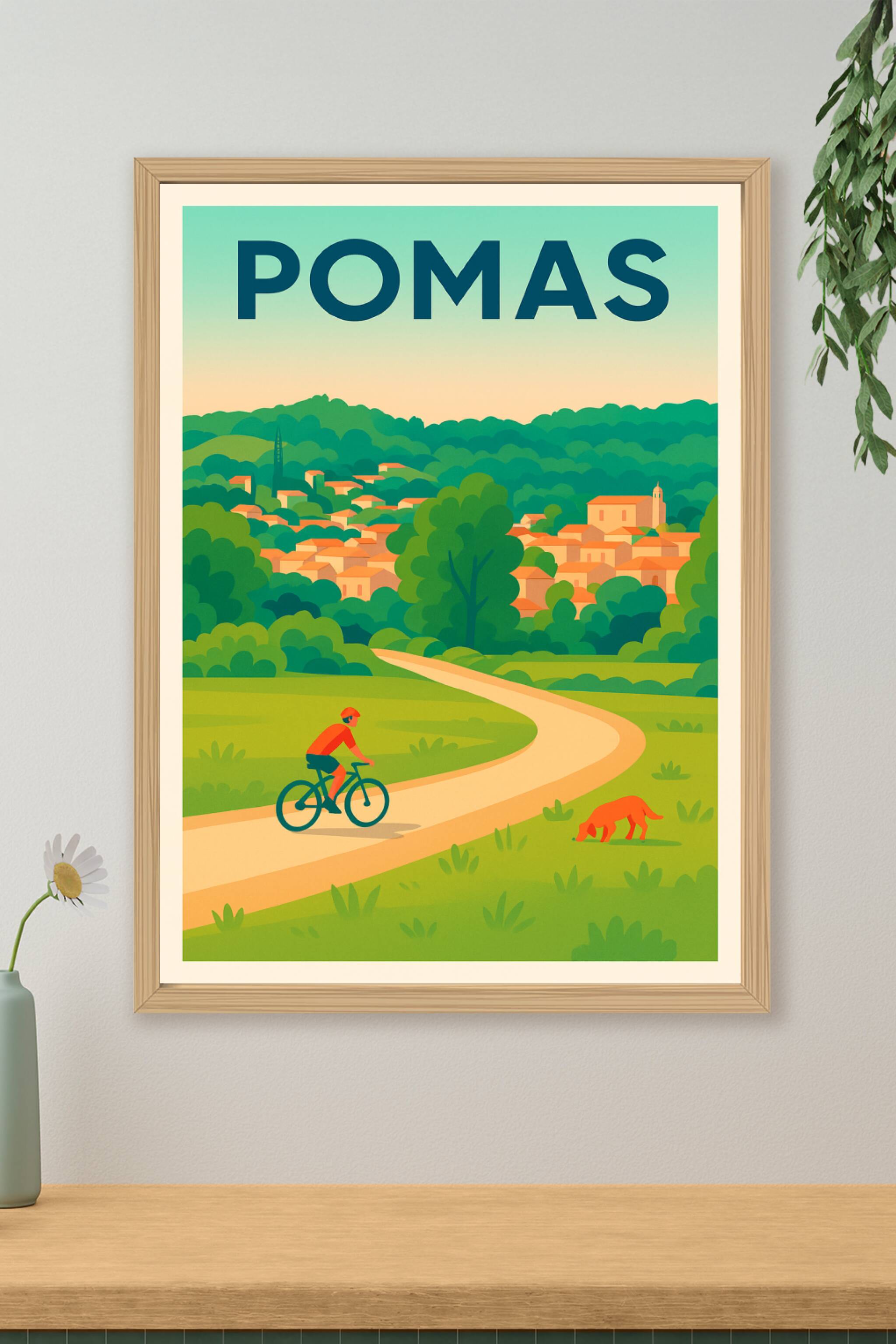 Affiche de Pomas - Échappée verte à vélo