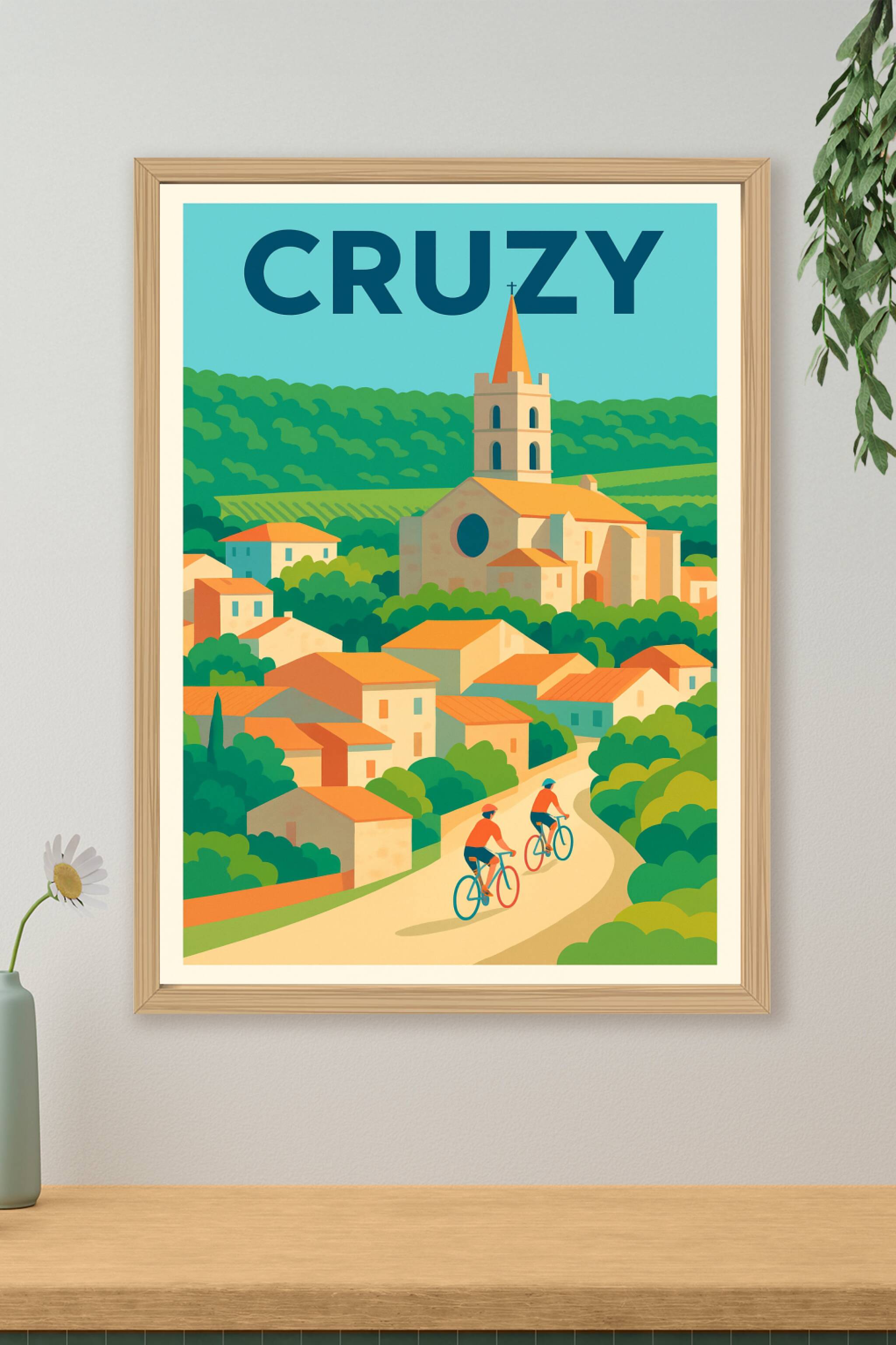 Affiche de Cruzy - Charme et douceur d'un village provençal