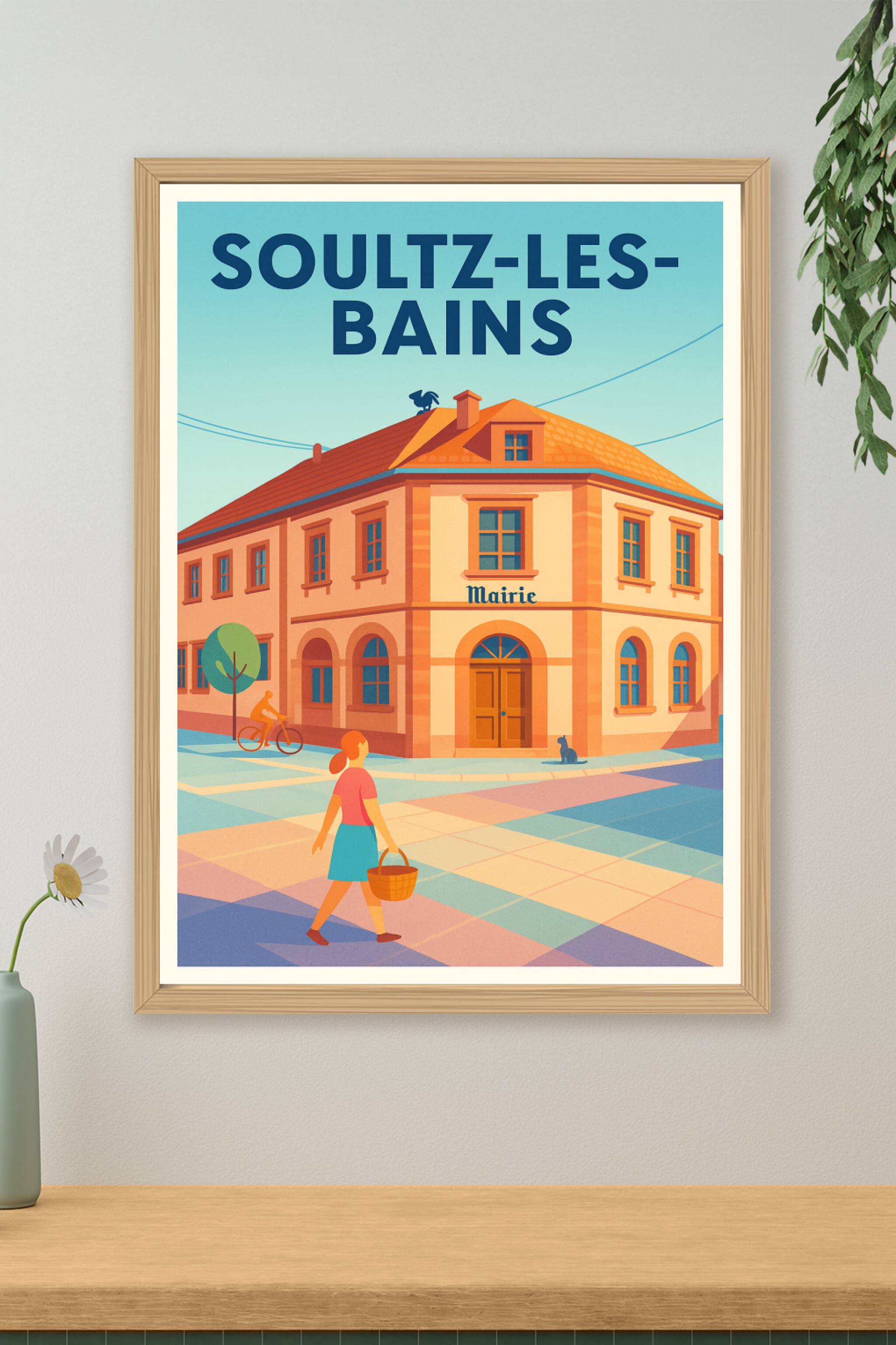 Affiche de Soultz-les-Bains - Charme tranquille et douceur de vivre