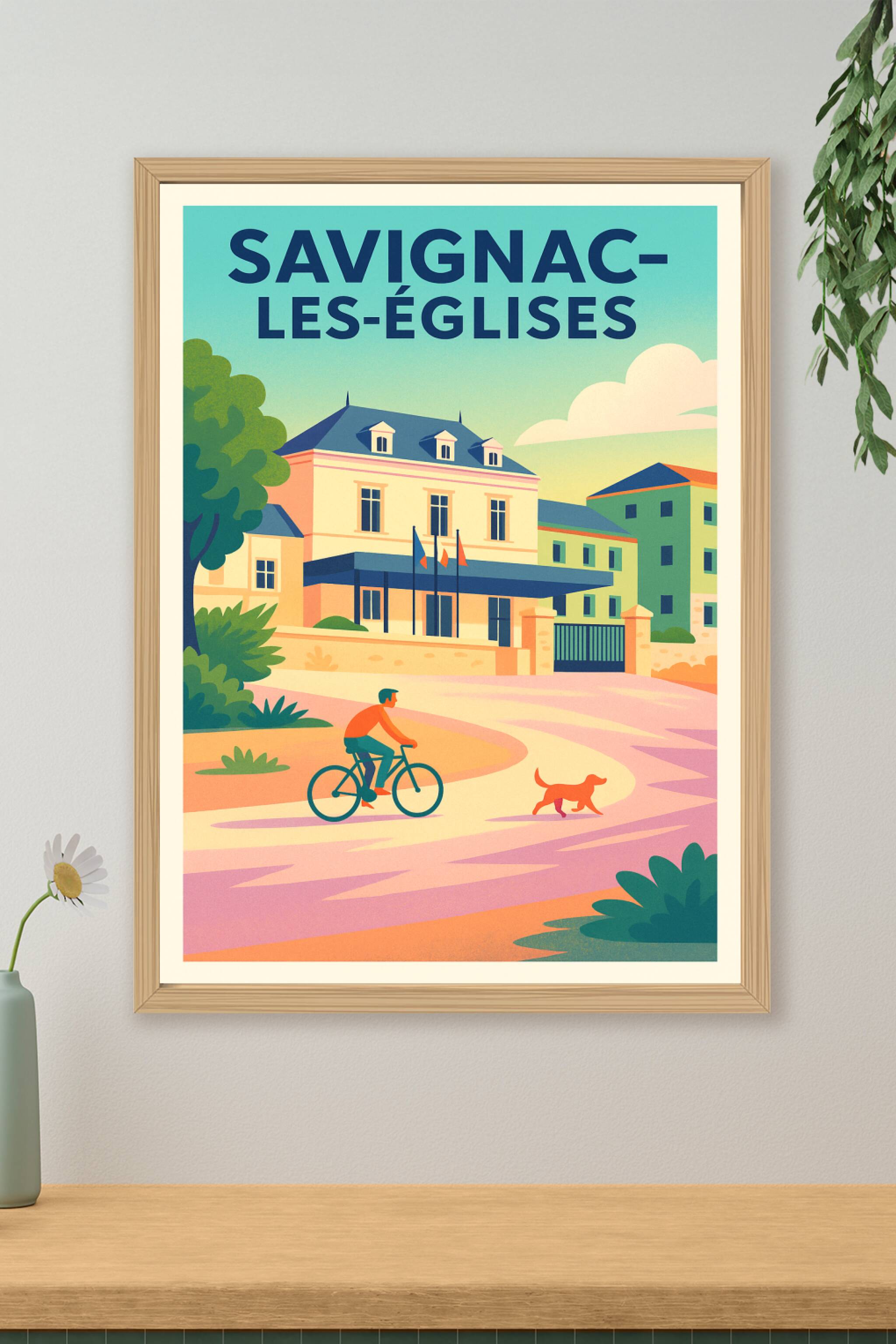 Affiche de Savignac-les-Églises - Un charme paisible au cœur de la Dordogne