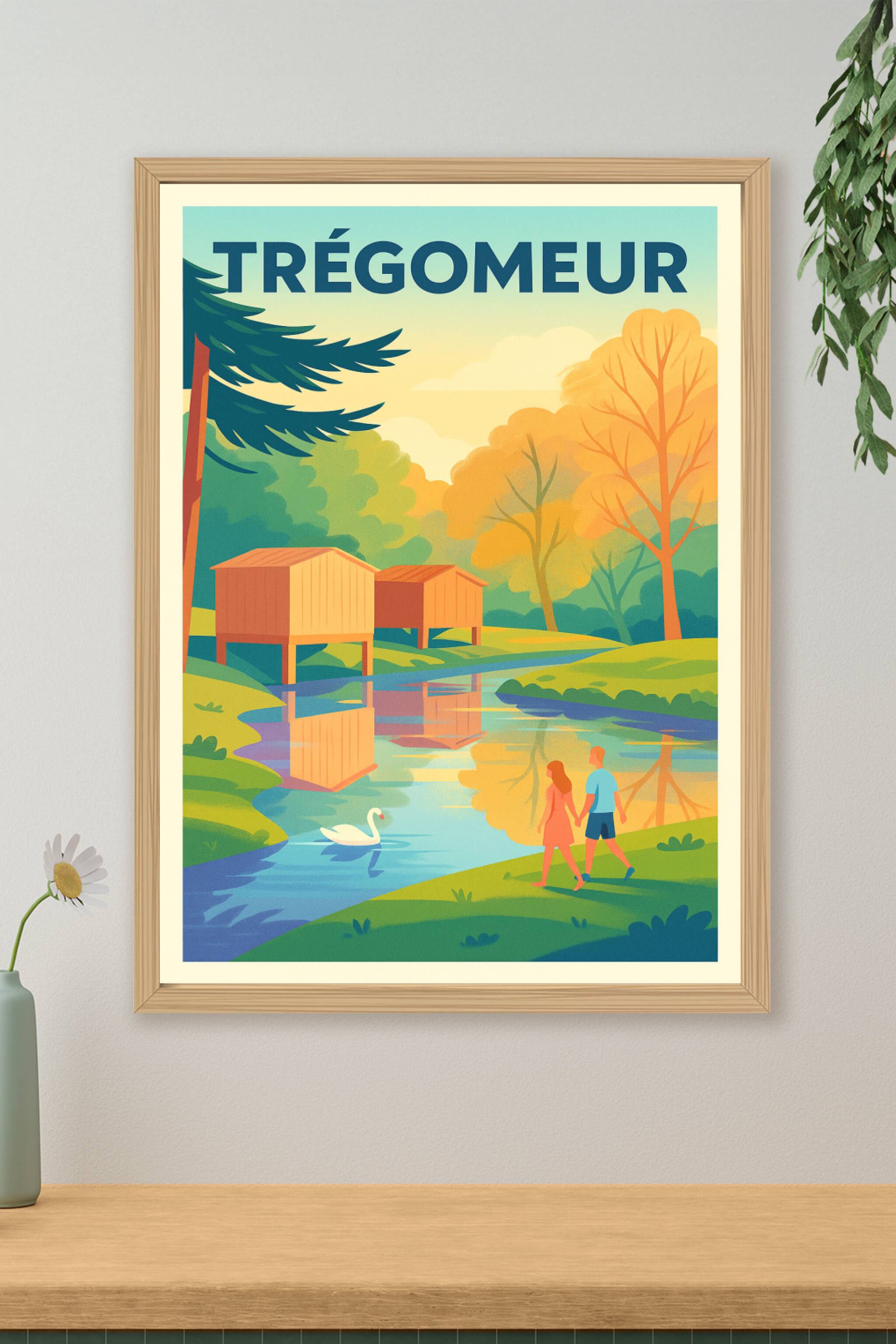 Affiche de Trégomeur - Harmonie et nature au fil de l'eau