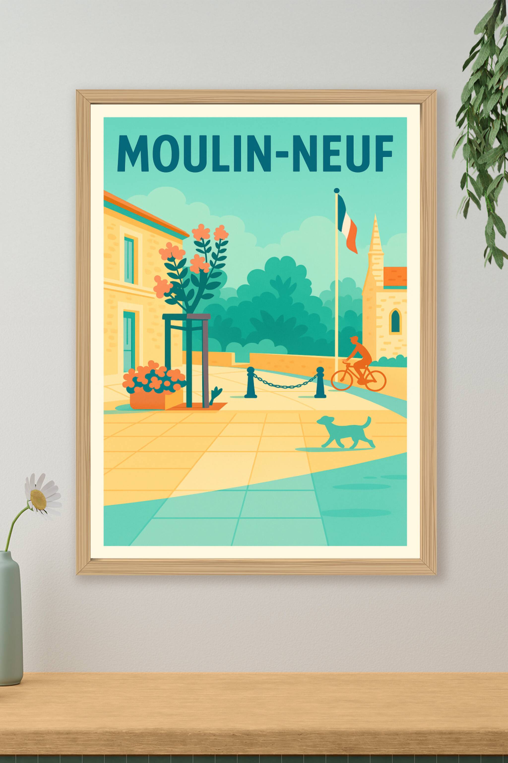 Affiche de Moulin-Neuf - Tranquillité et charme au cœur du village