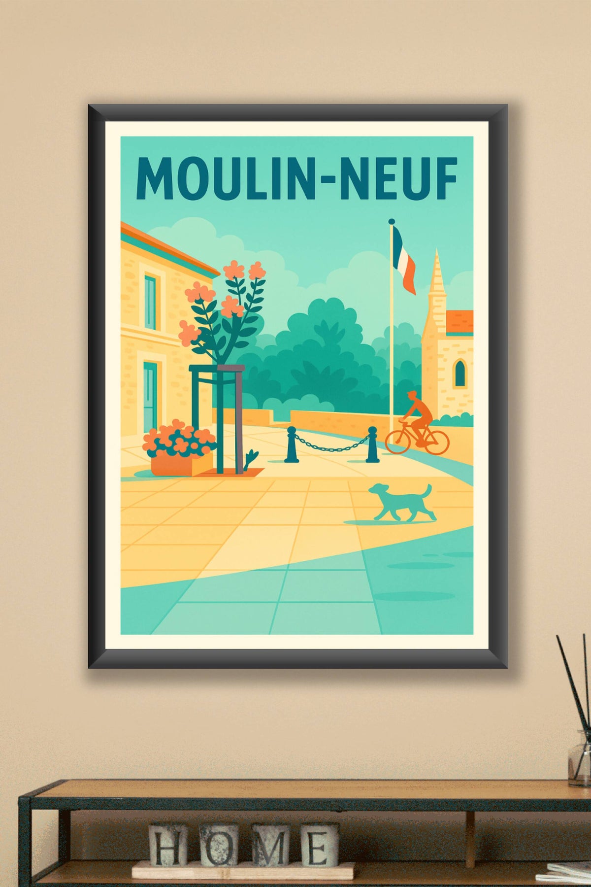 Affiche de Moulin-Neuf - Tranquillité et charme au cœur du village