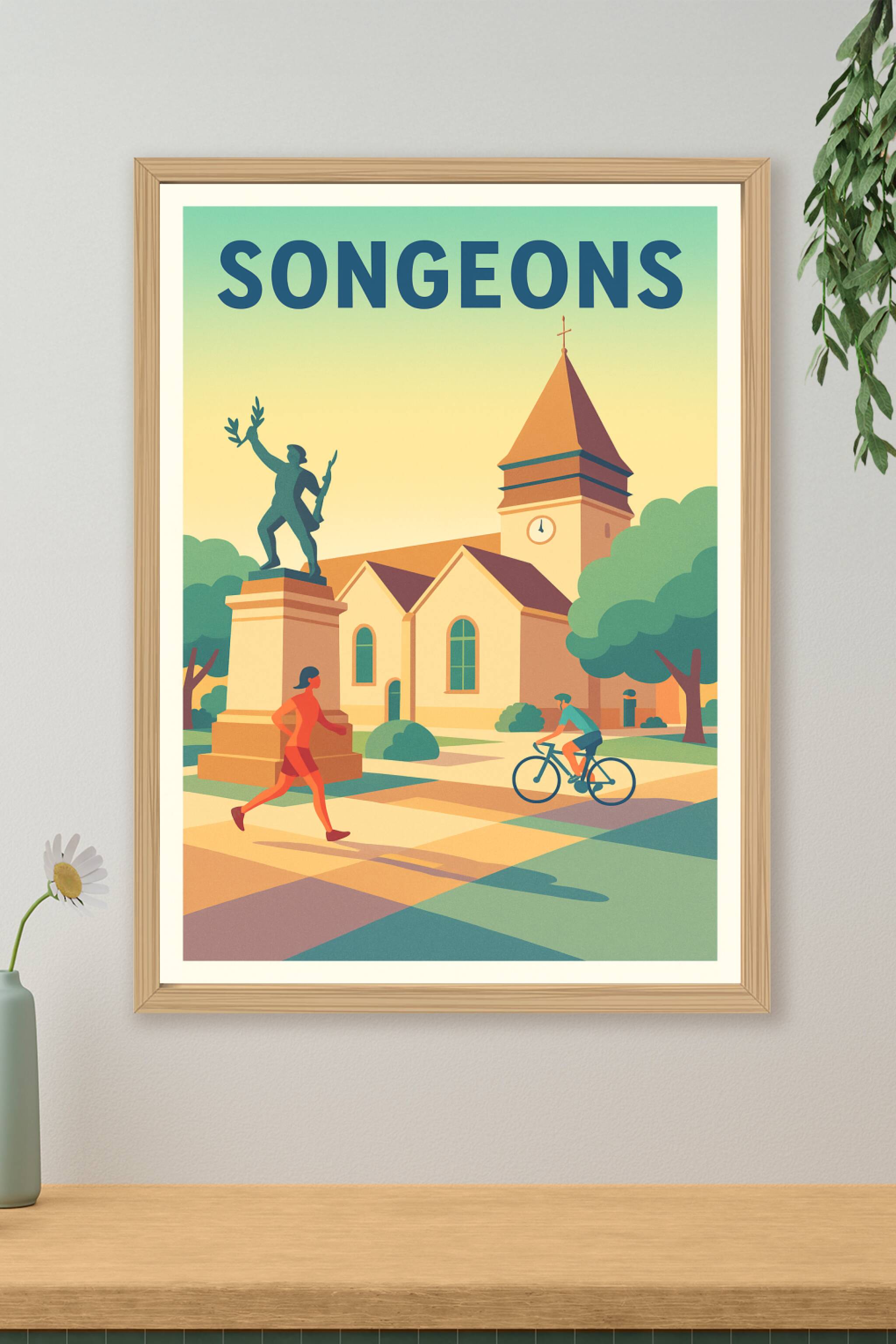 Affiche de Songeons - Harmonie et Vitalité au Cœur de la Ville