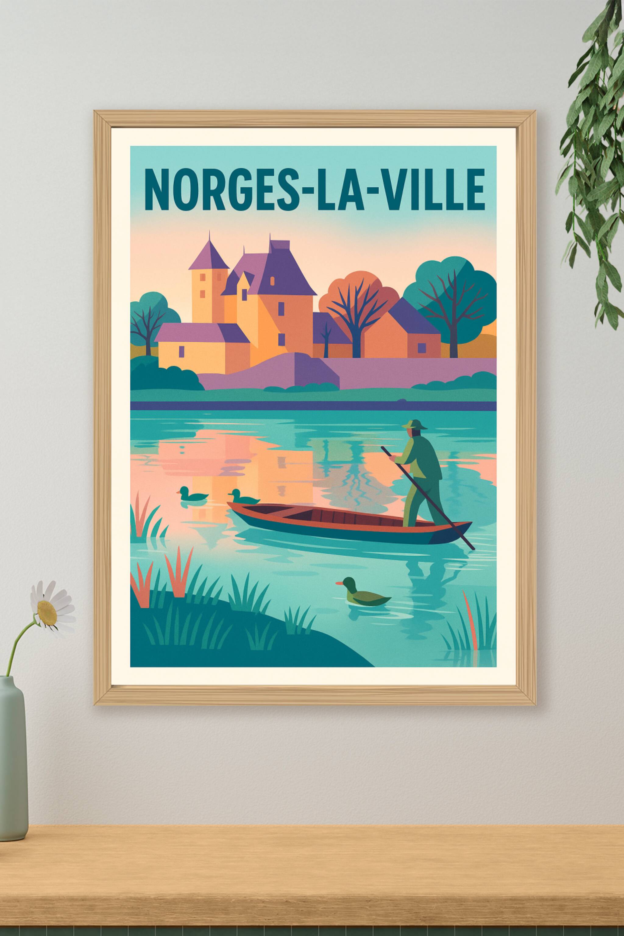 Affiche de Norges-la-Ville - Charme et sérénité au fil de l'eau
