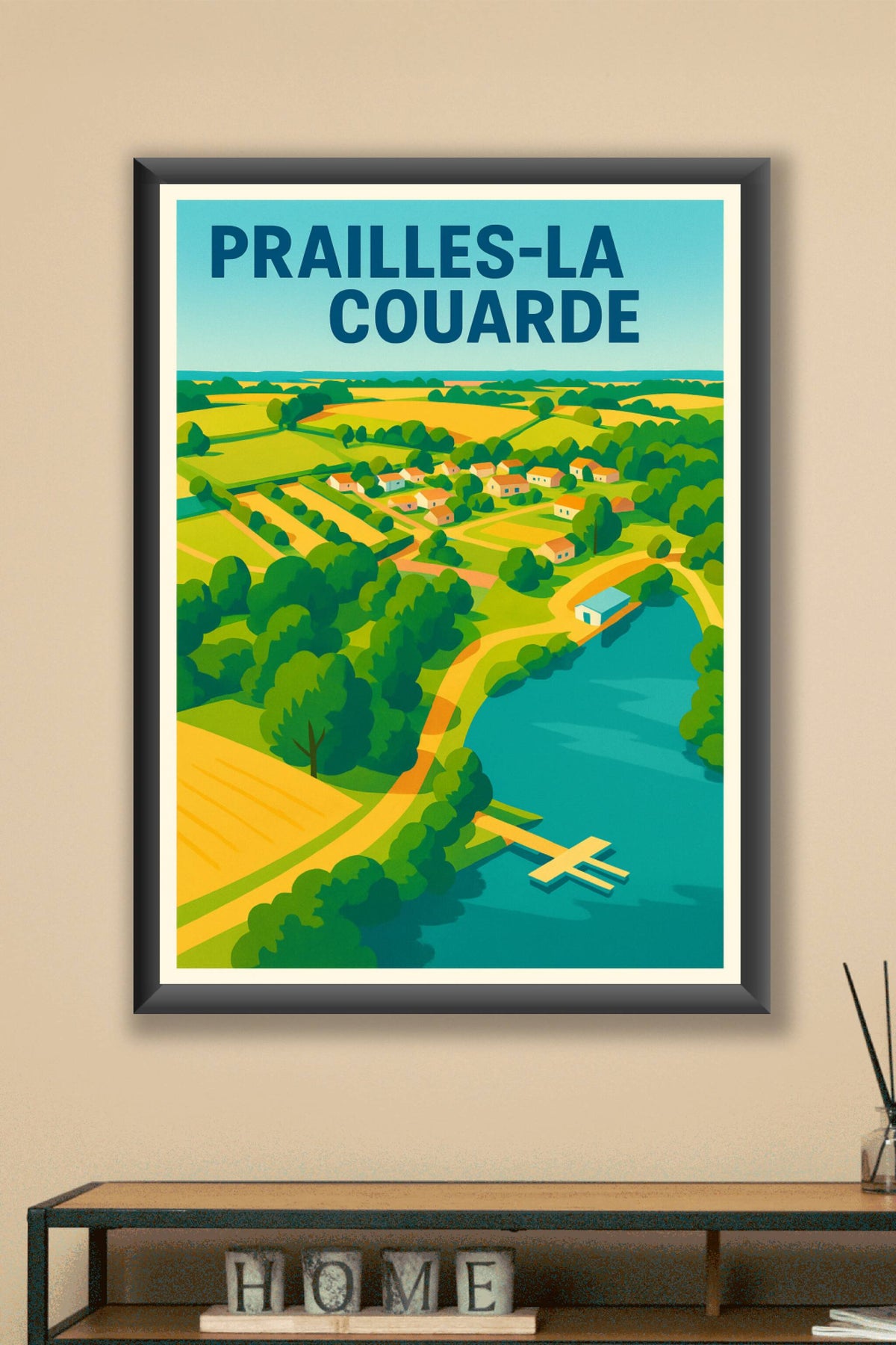 Affiche de Prailles-La Couarde - Charme bucolique en poster vintage