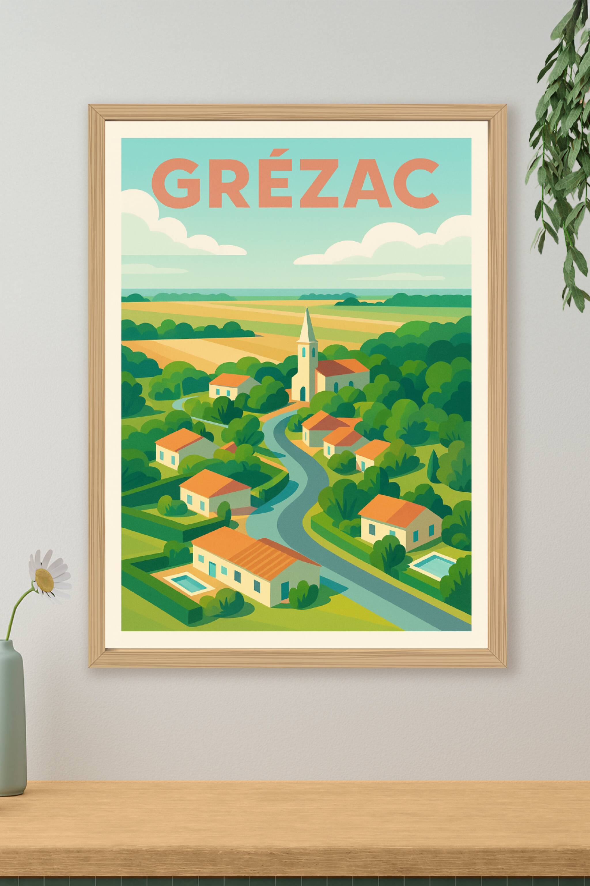 Affiche de Grézac - Charme bucolique en pleine nature
