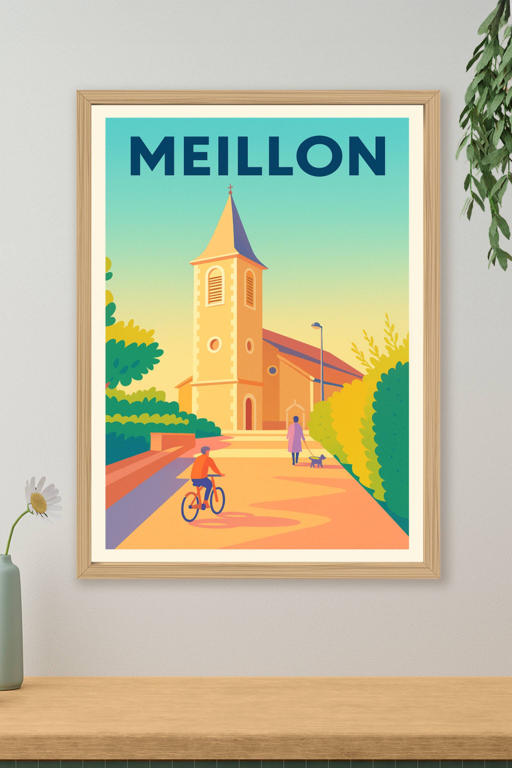 Affiche de Meillon - Charme paisible et douceur de vivre
