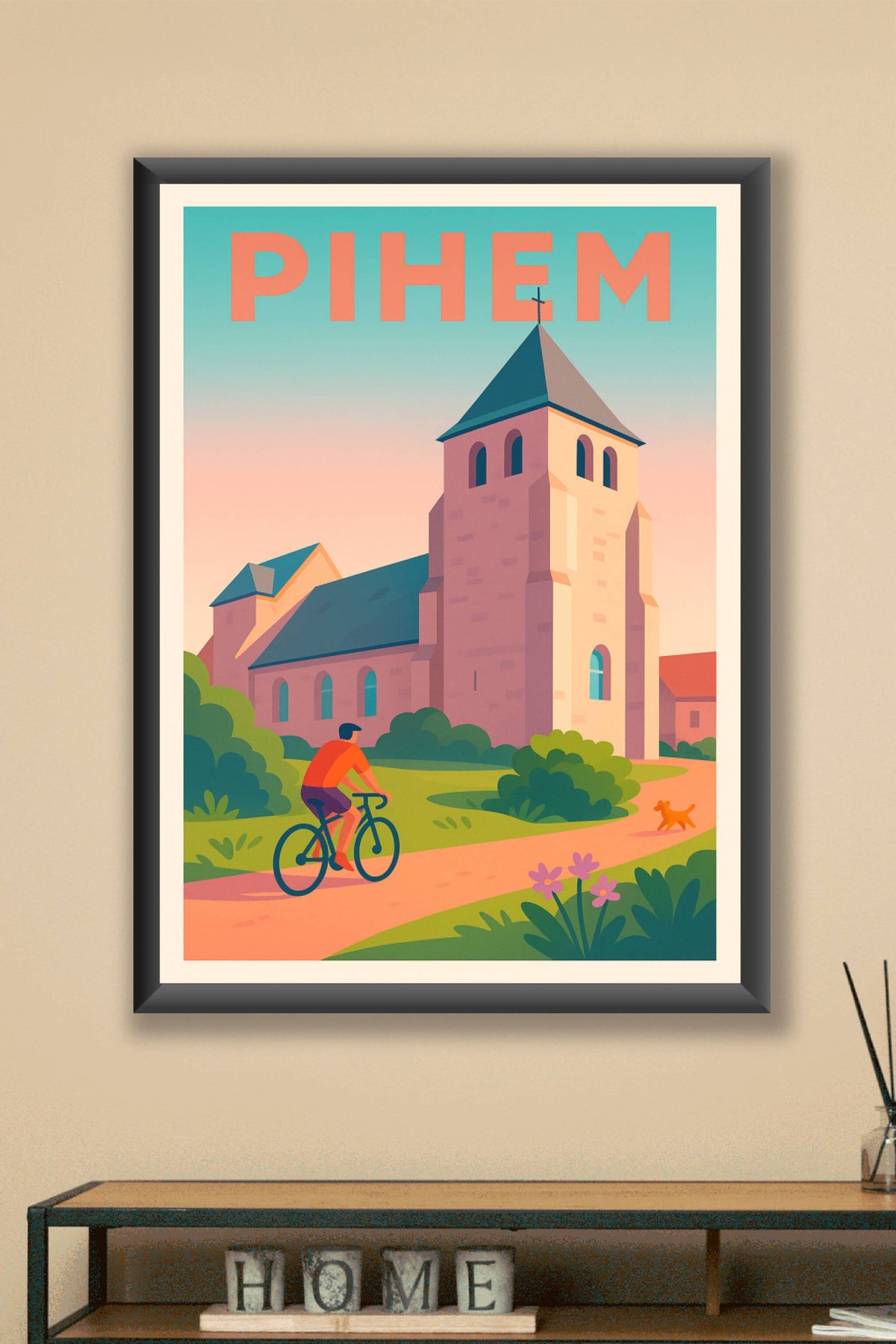 Affiche de Pihem - La sérénité champêtre à vélo