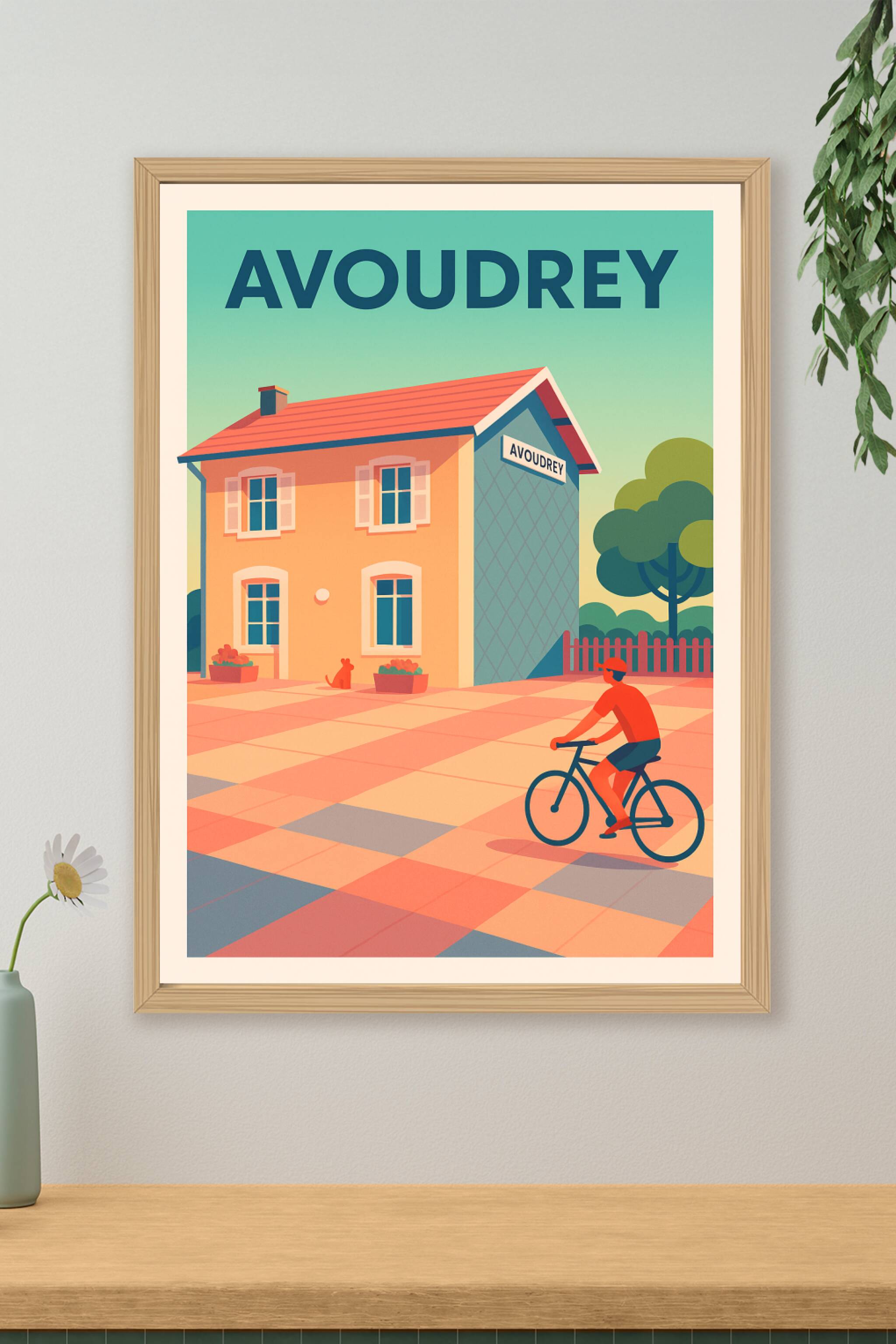 Affiche de Avoudrey - Charme paisible à vélo