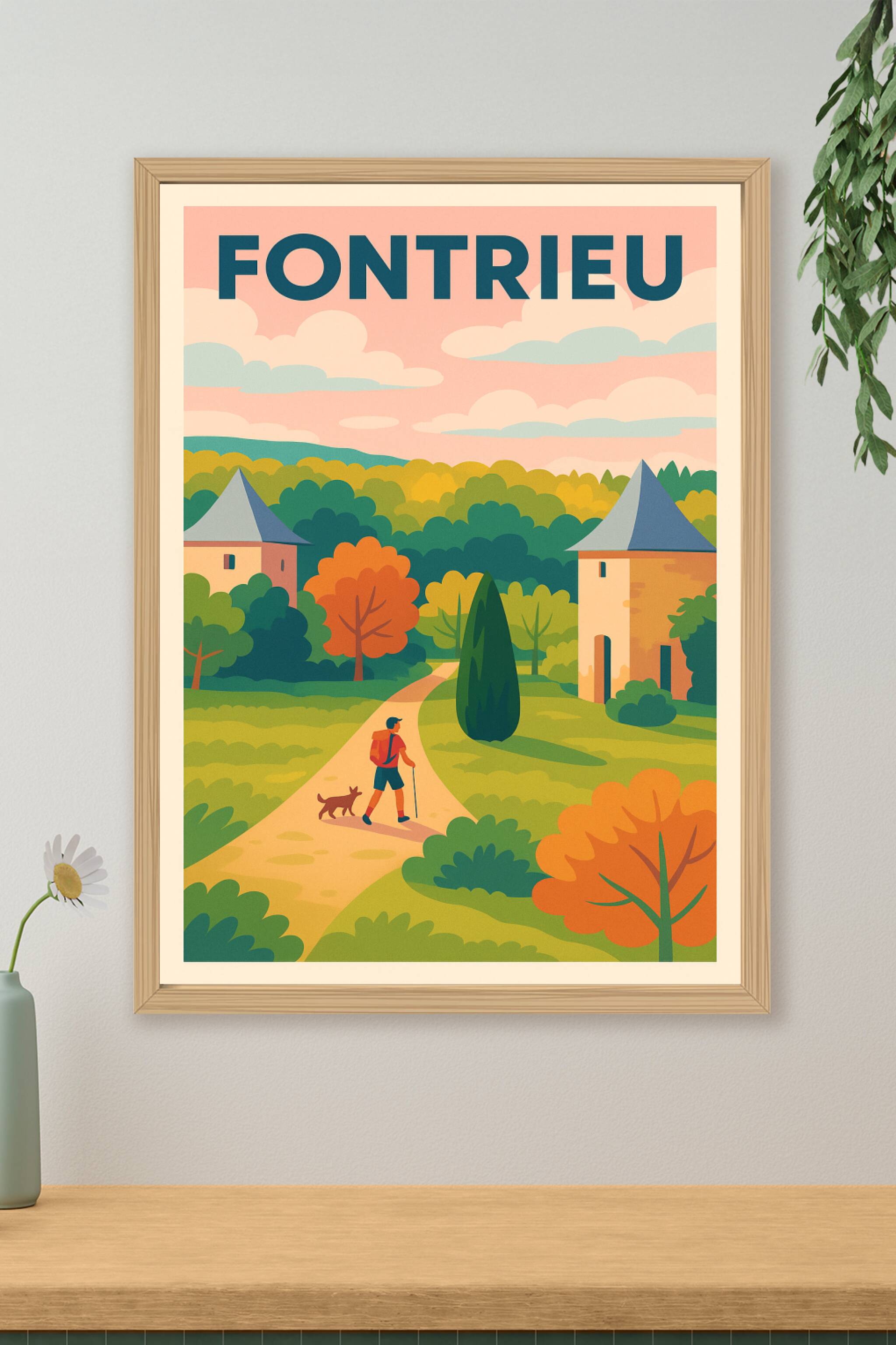 Affiche de Fontrieu - Promenade en pleine nature automnale