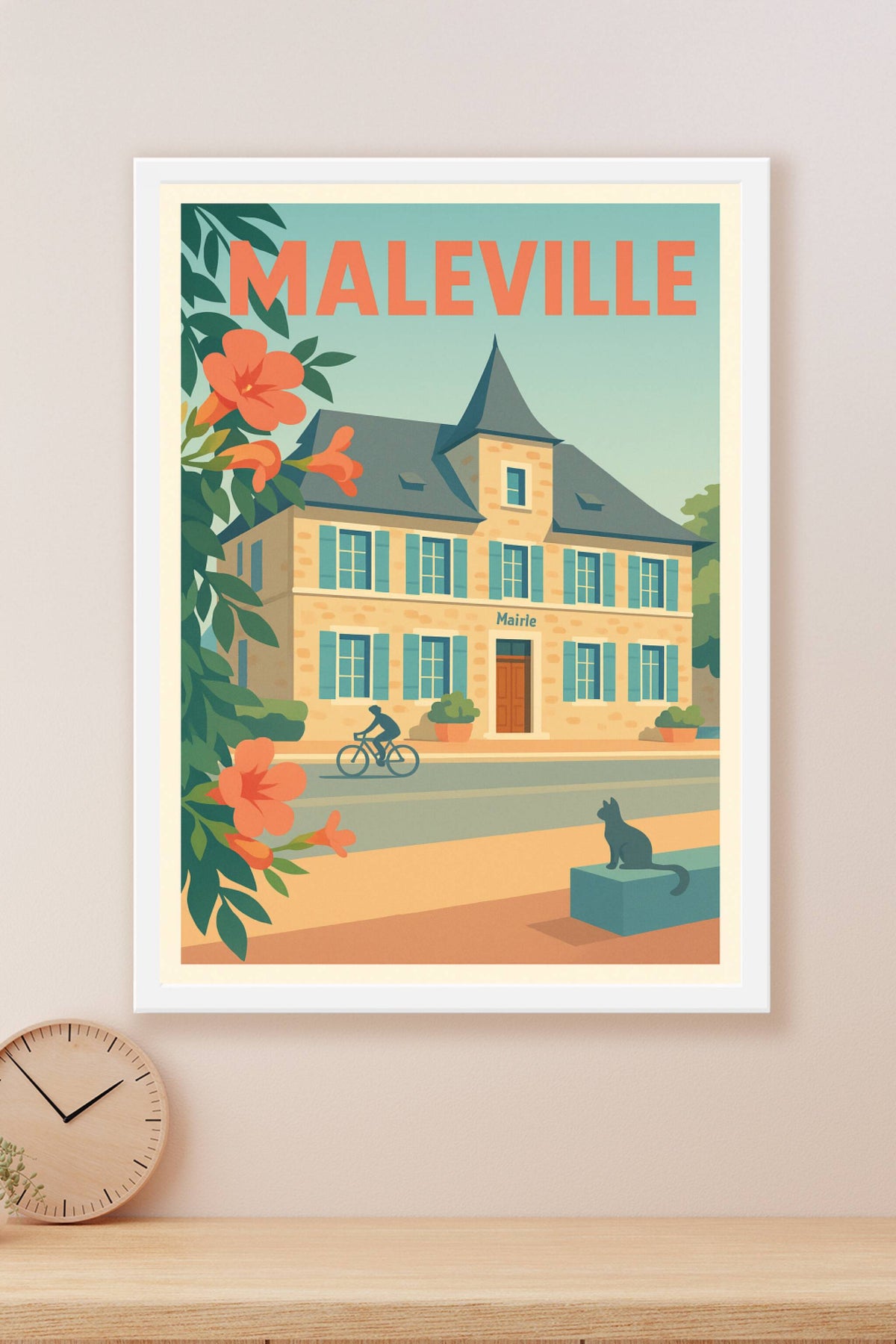 Affiche de Maleville - Charme bucolique et douceur de vivre