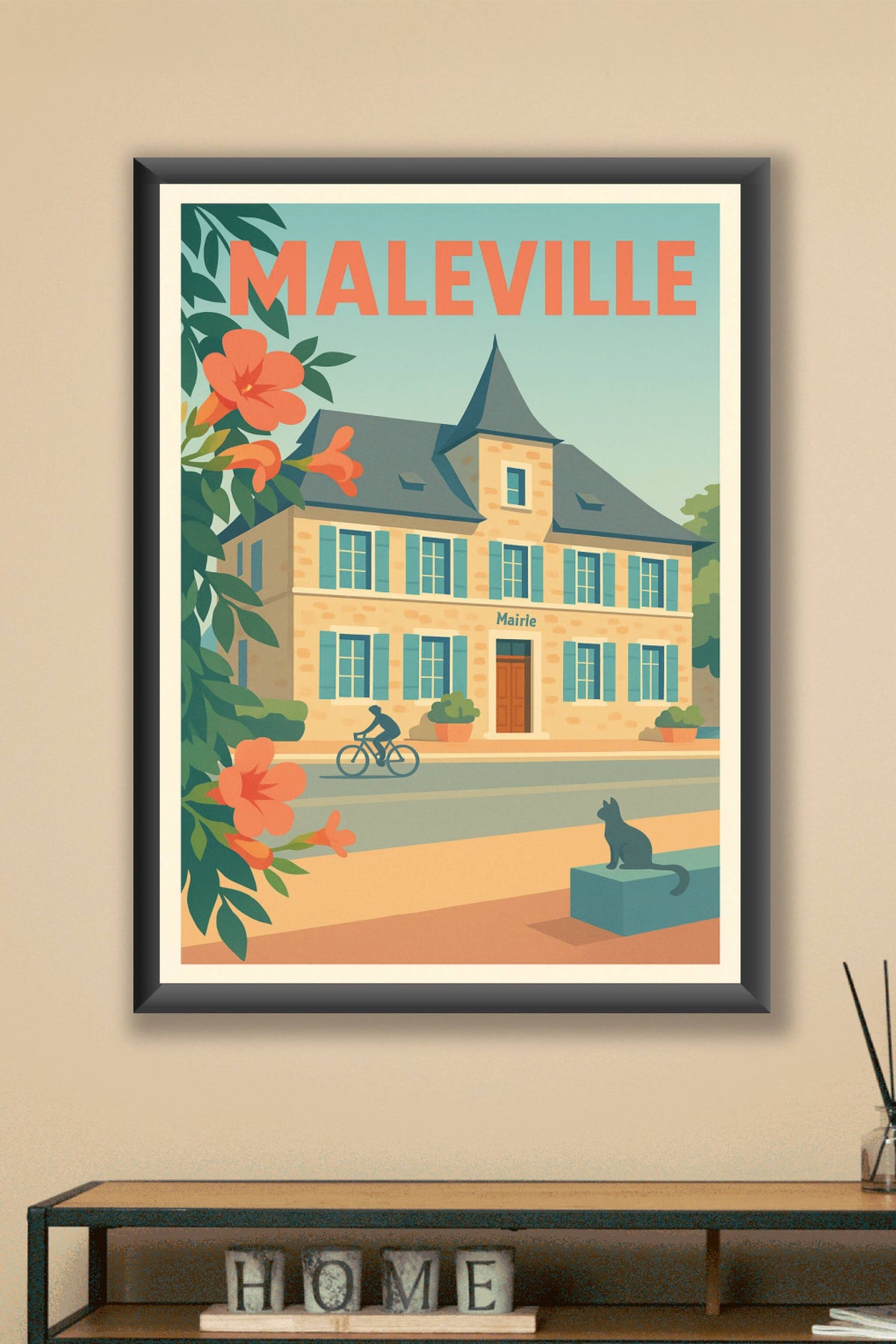 Affiche de Maleville - Charme bucolique et douceur de vivre