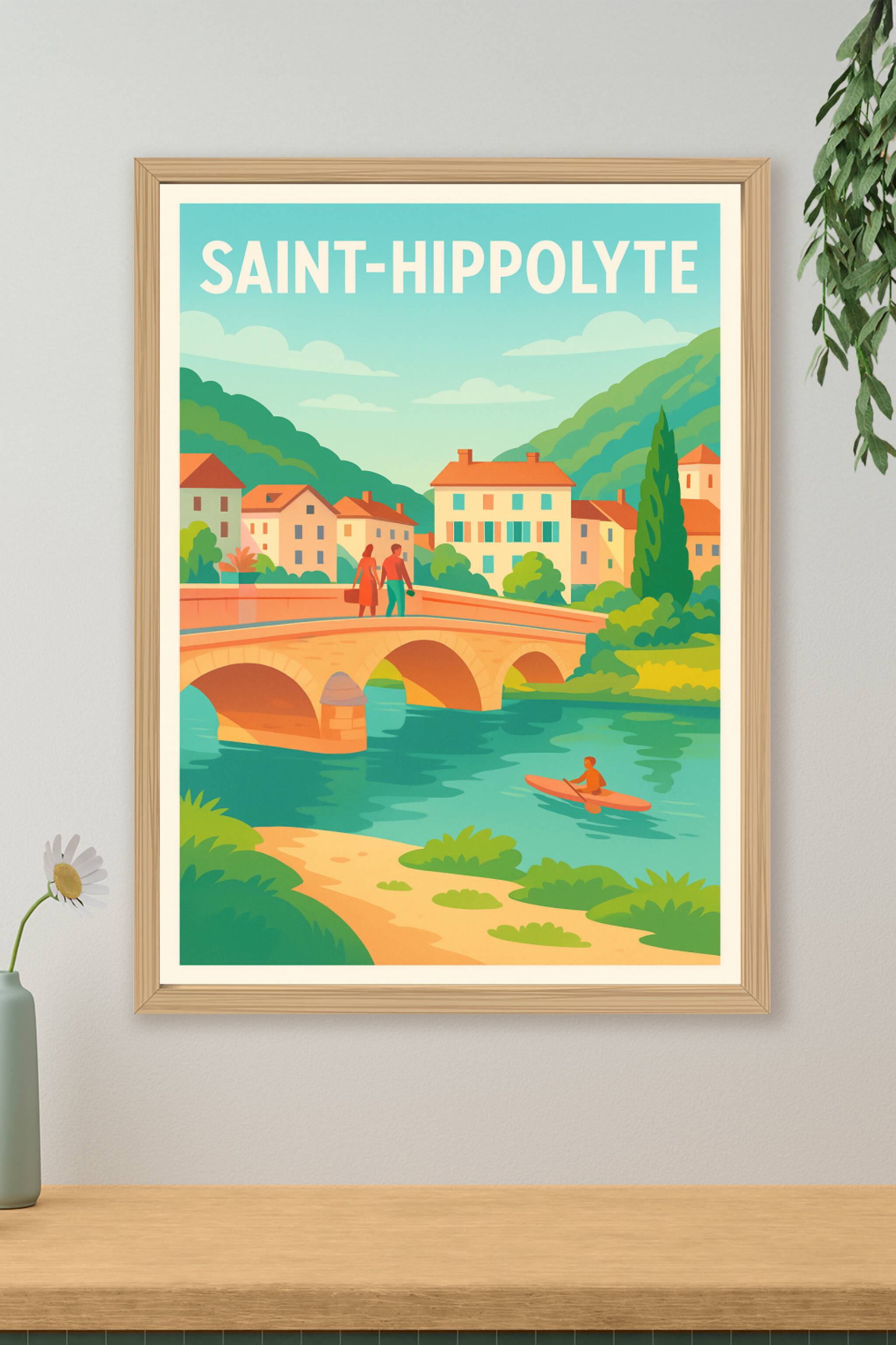Affiche de Saint-Hippolyte - Charme bucolique au fil de l'eau