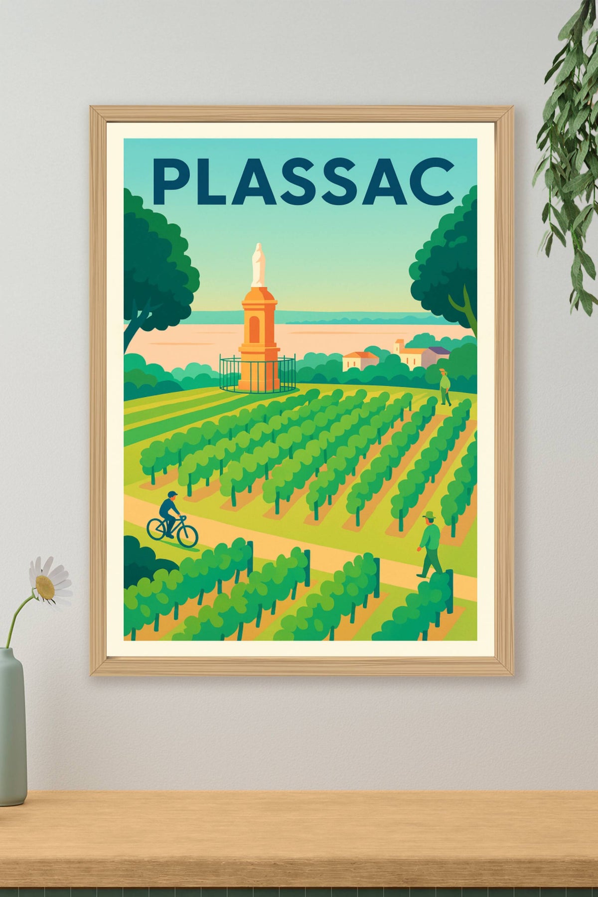 Affiche de Plassac - Harmonie champêtre au cœur des vignes
