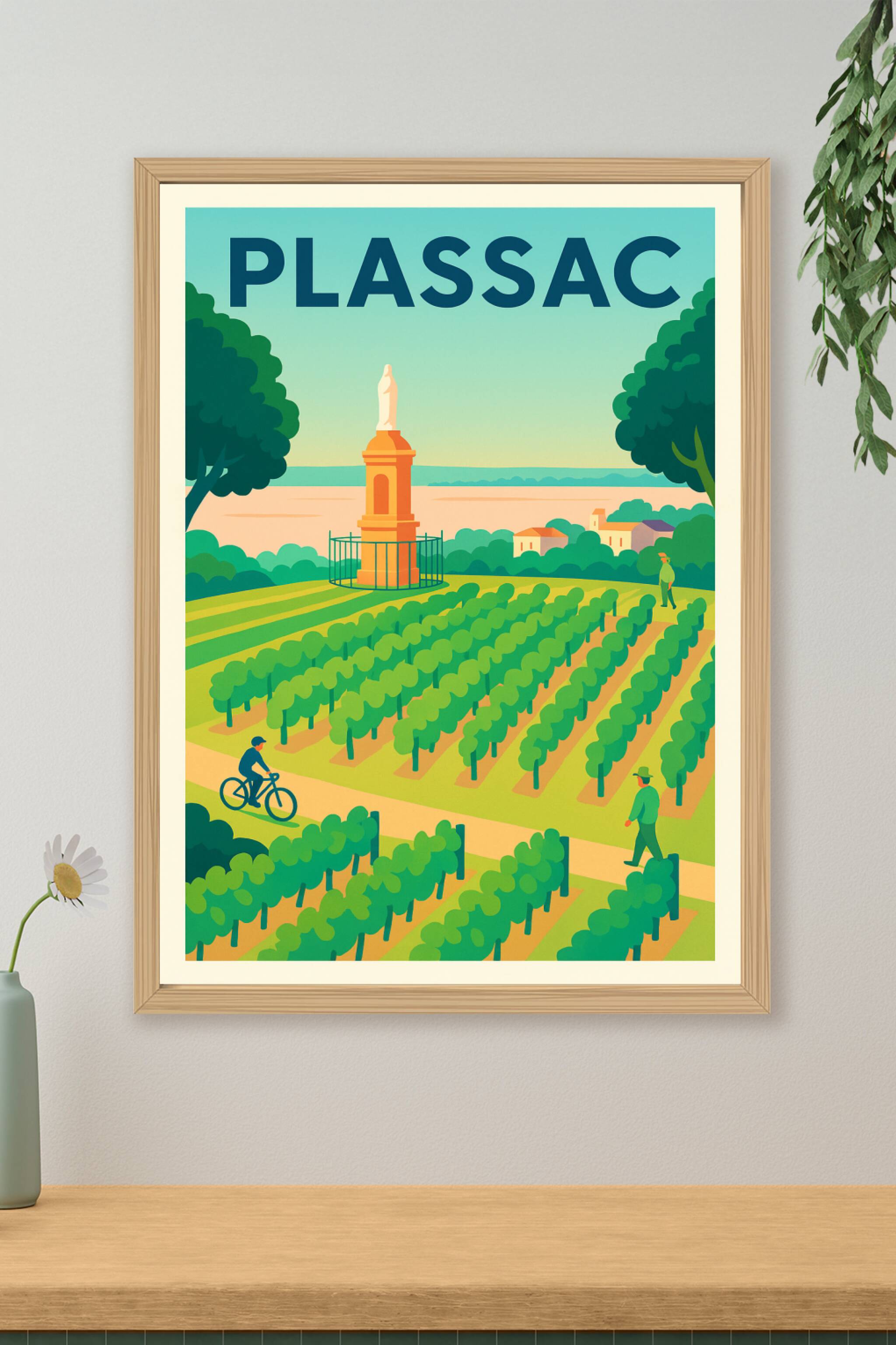 Affiche de Plassac - Harmonie champêtre au cœur des vignes