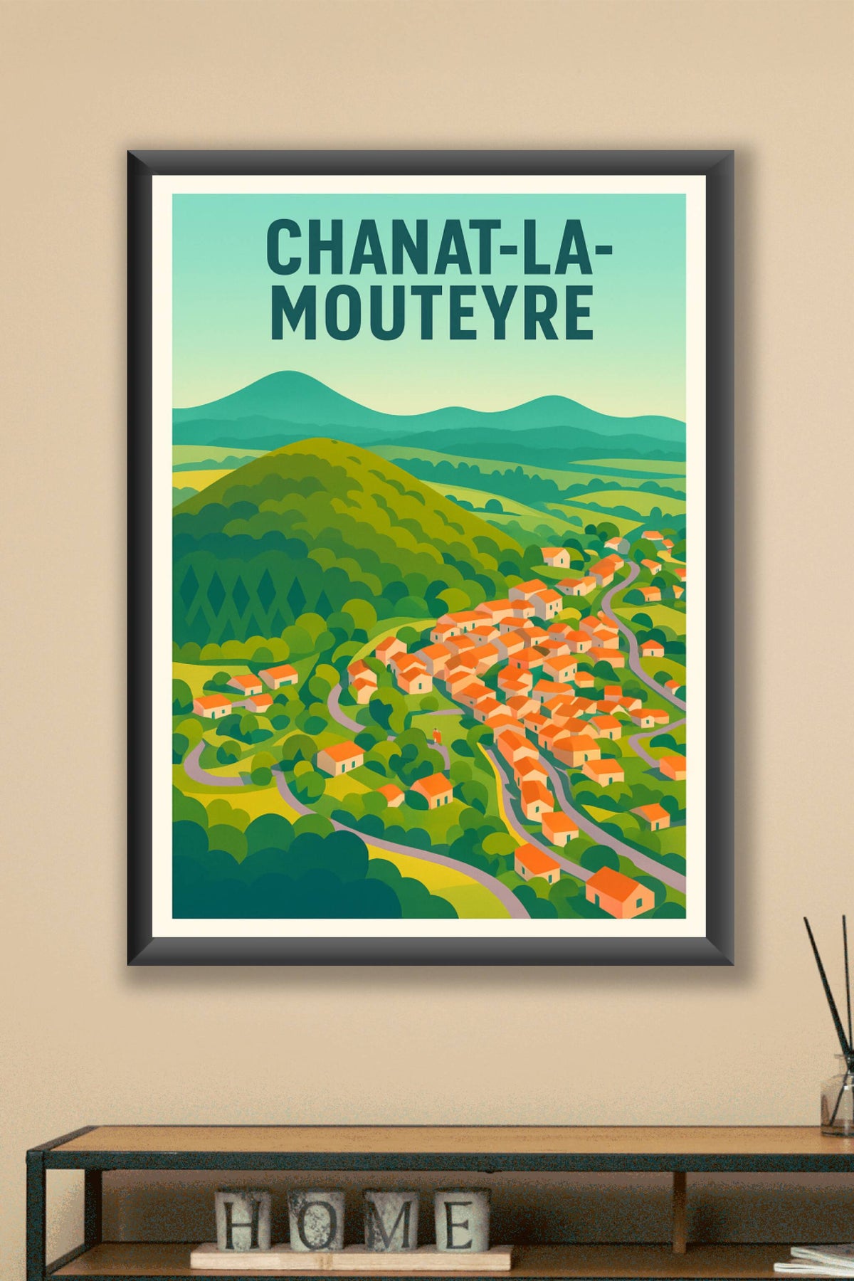 Affiche de Chanat-la-Mouteyre - Panorama champêtre au cœur de l'Auvergne