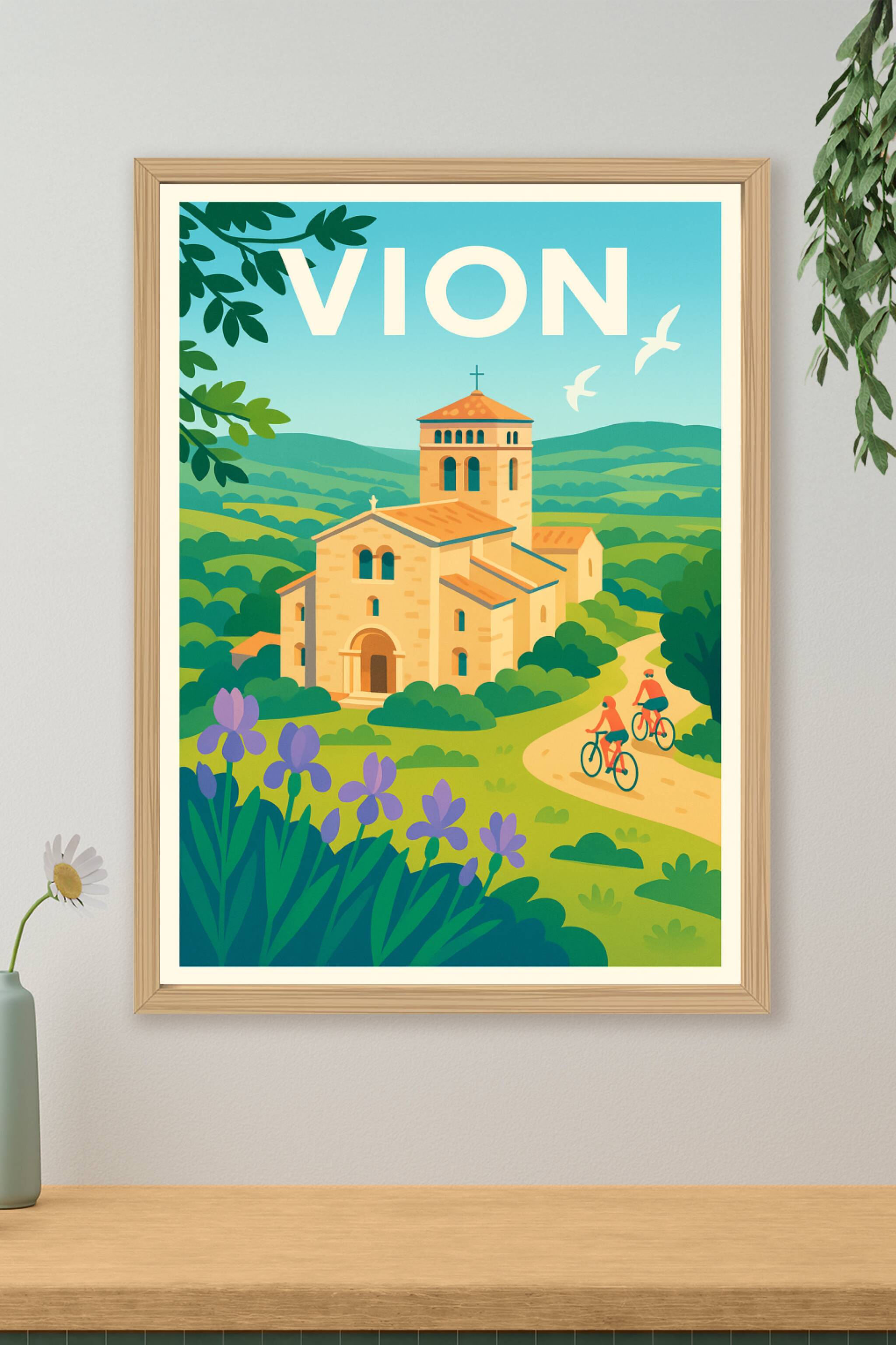 Affiche de Vion - Charme bucolique et balade à vélo