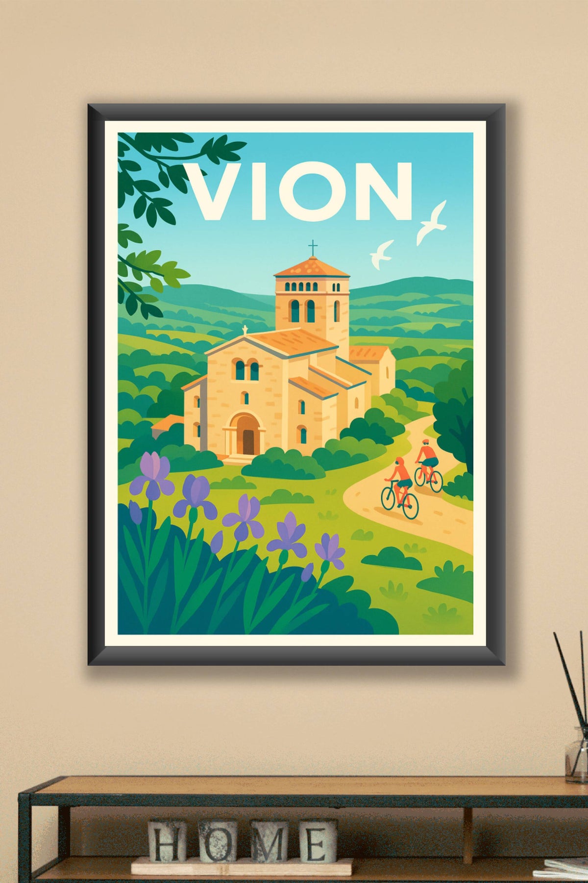 Affiche de Vion - Charme bucolique et balade à vélo