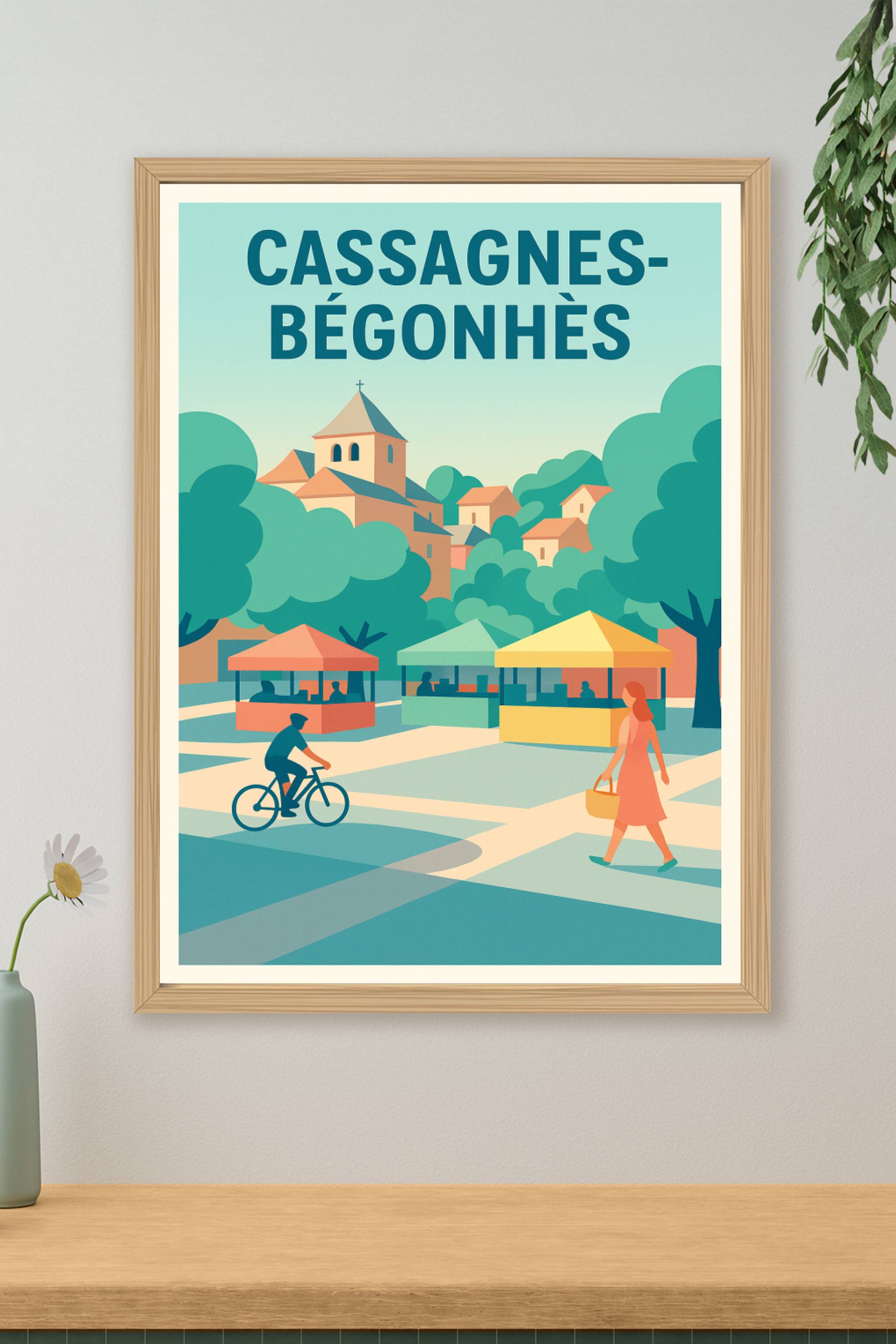Affiche de Cassagnes-Bégonhès - Le charme paisible du marché local