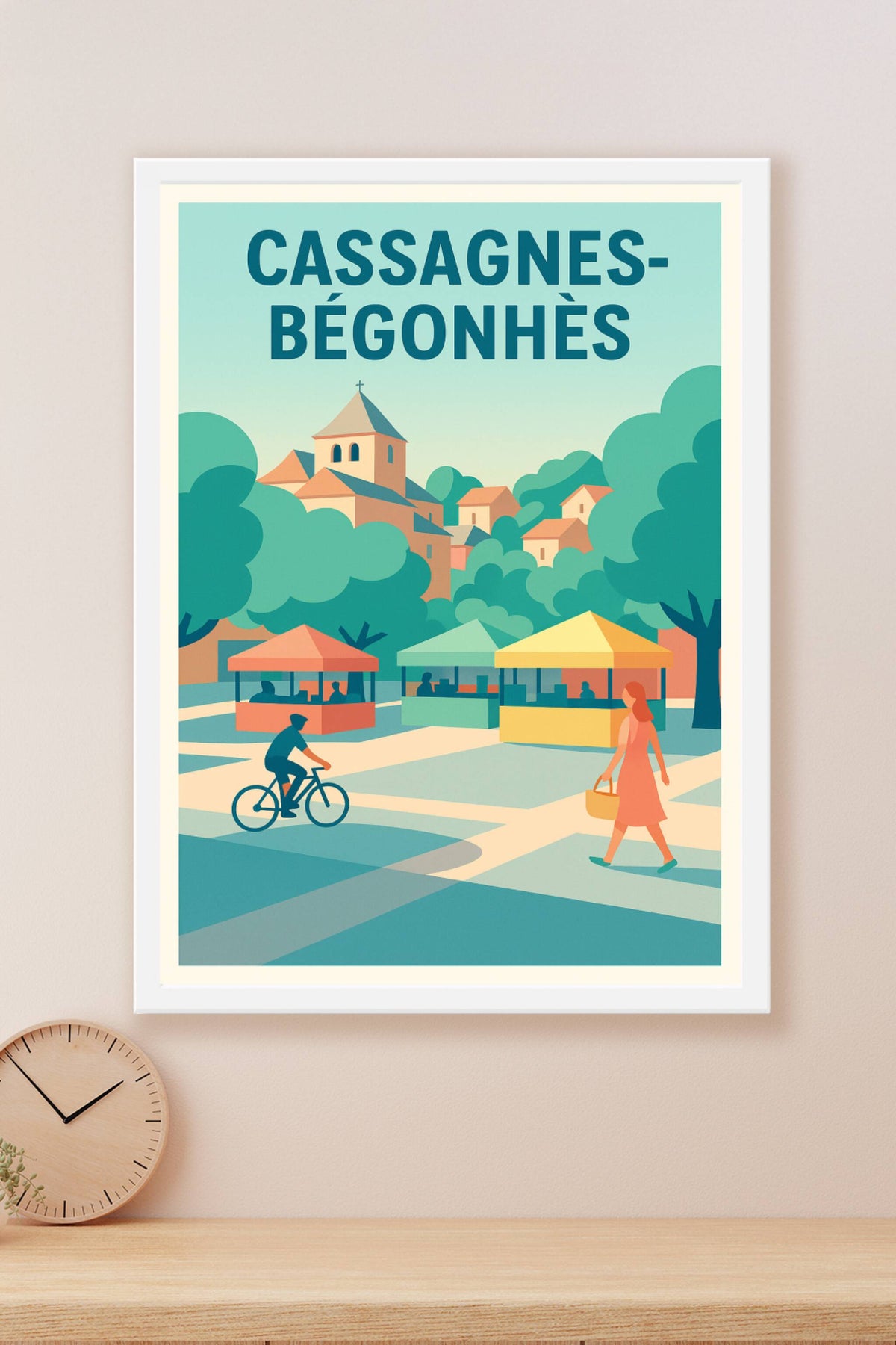 Affiche de Cassagnes-Bégonhès - Le charme paisible du marché local