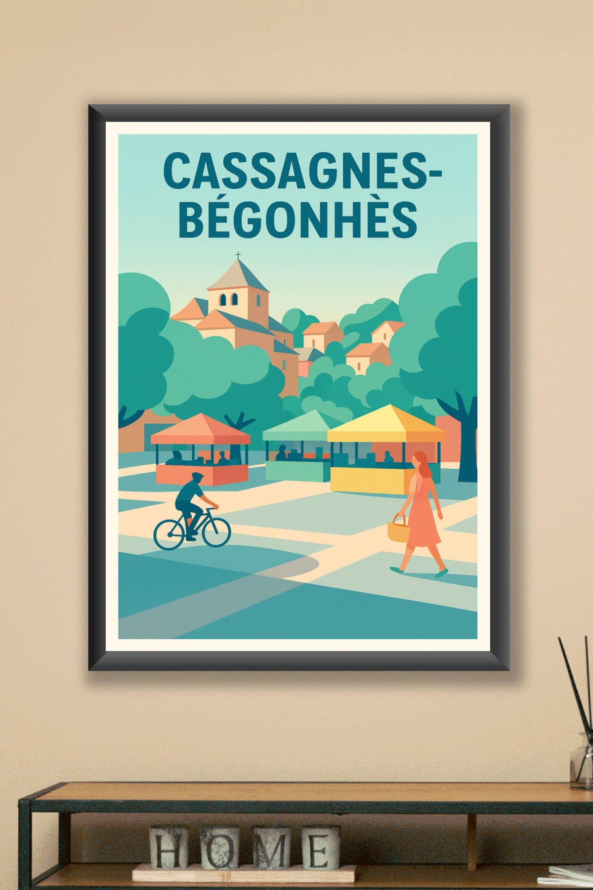 Affiche de Cassagnes-Bégonhès - Le charme paisible du marché local