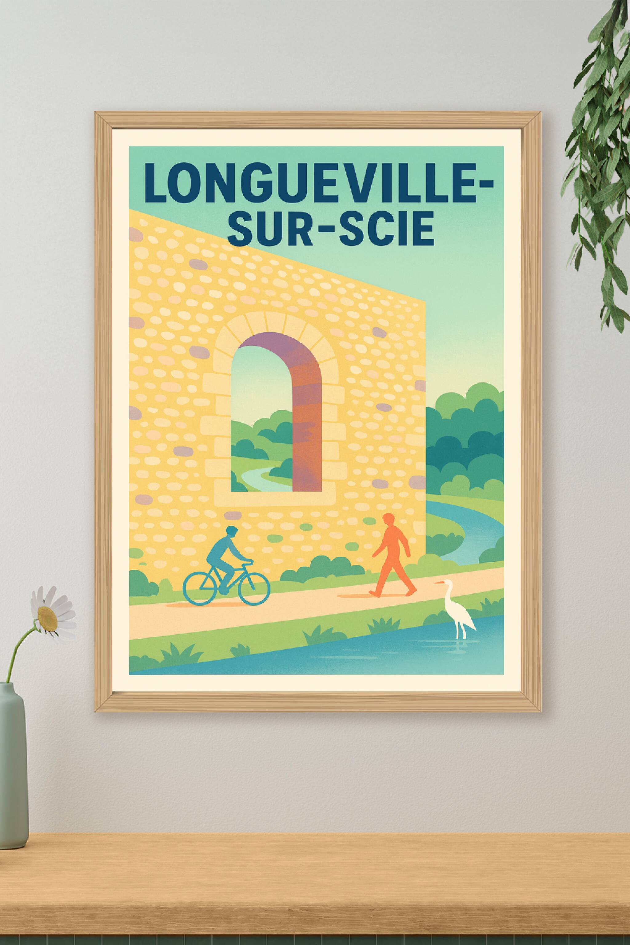 Affiche de Longueville-sur-Scie - Charme et nature au fil de l’eau