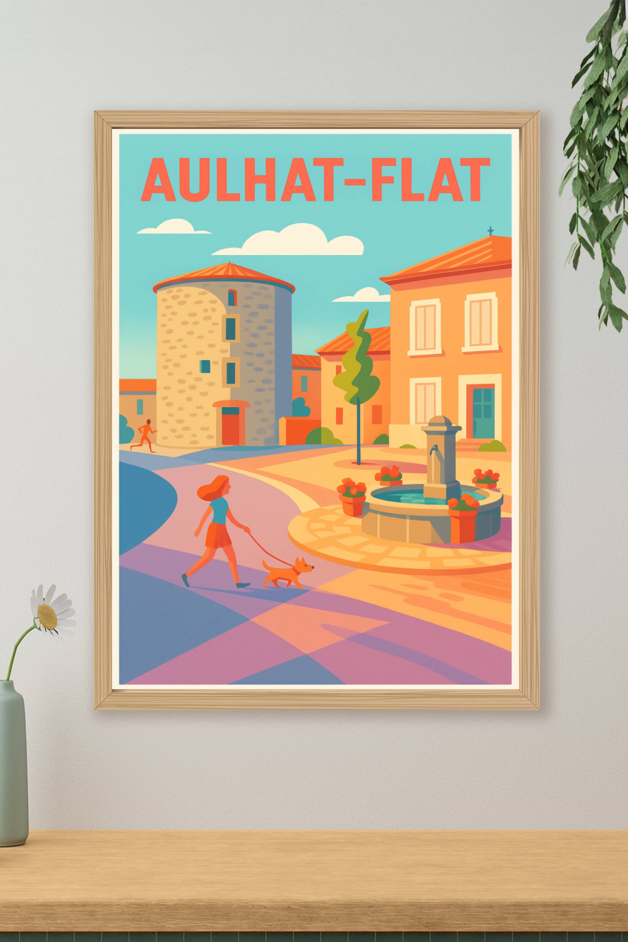 Affiche de Aulhat-Flat - Charme et douceur d'un village au cœur de la France