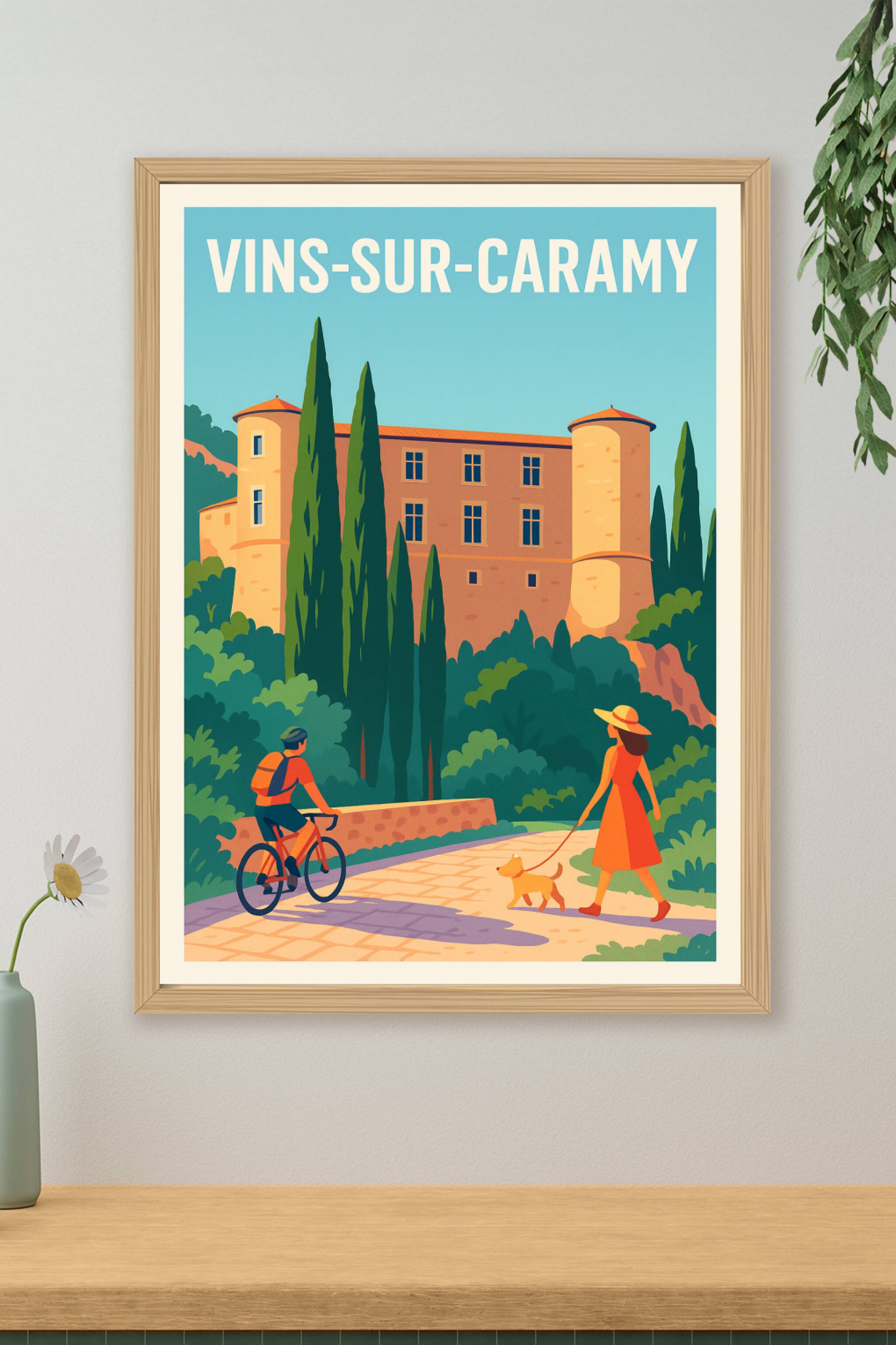 Affiche de Vins-sur-Caramy - Promenade ensoleillée au Château