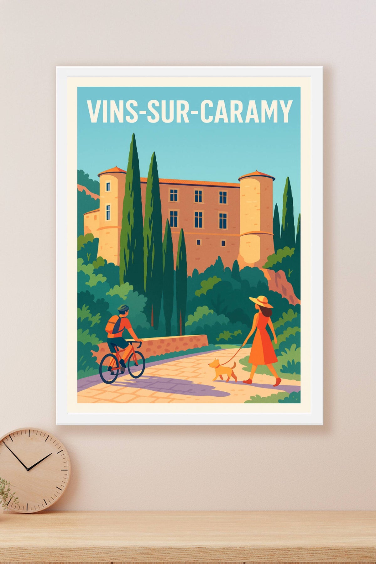 Affiche de Vins-sur-Caramy - Promenade ensoleillée au Château