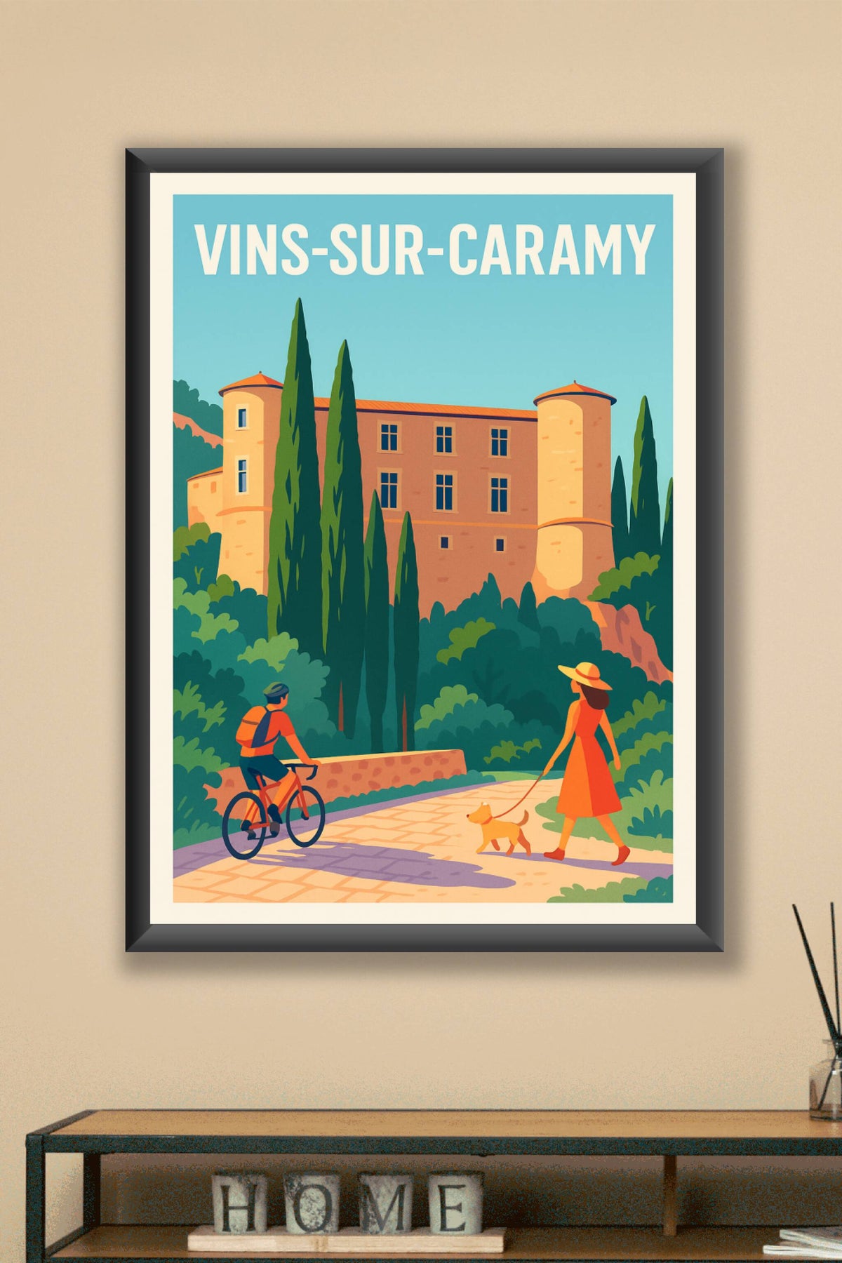 Affiche de Vins-sur-Caramy - Promenade ensoleillée au Château