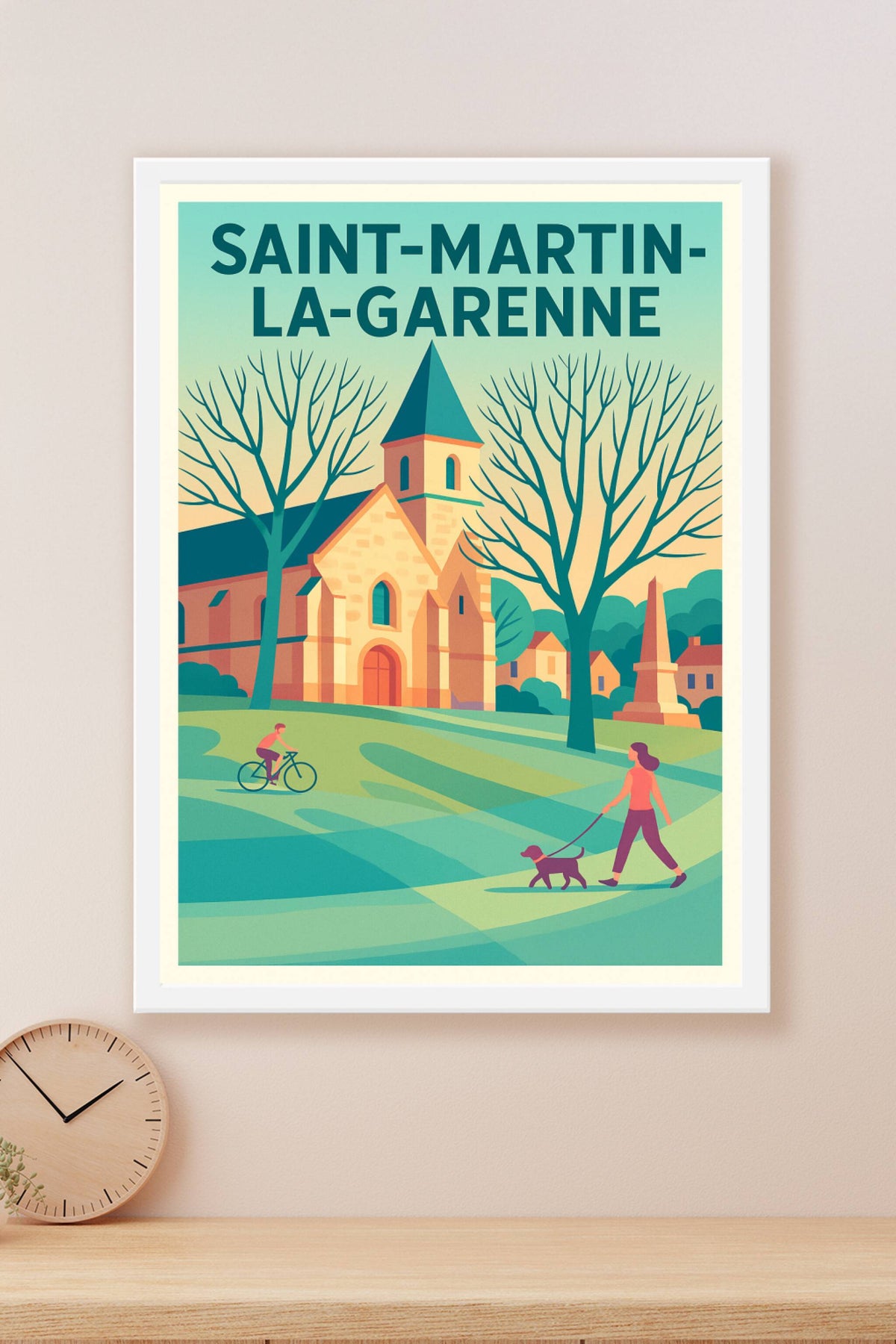 Affiche de Saint-Martin-la-Garenne - Charme et sérénité en illustration