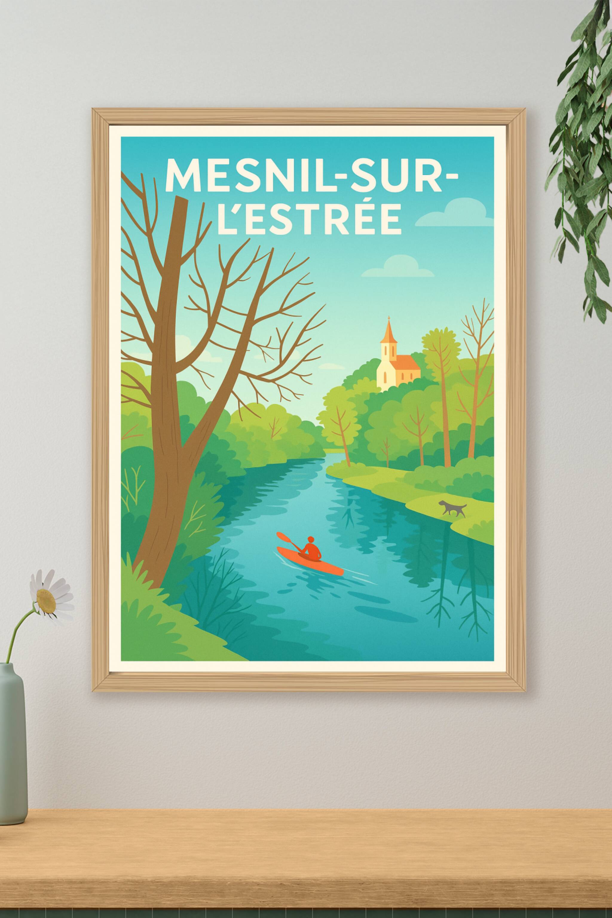 Affiche de Mesnil-sur-l'Estrée - Évasion et sérénité au fil de l'eau