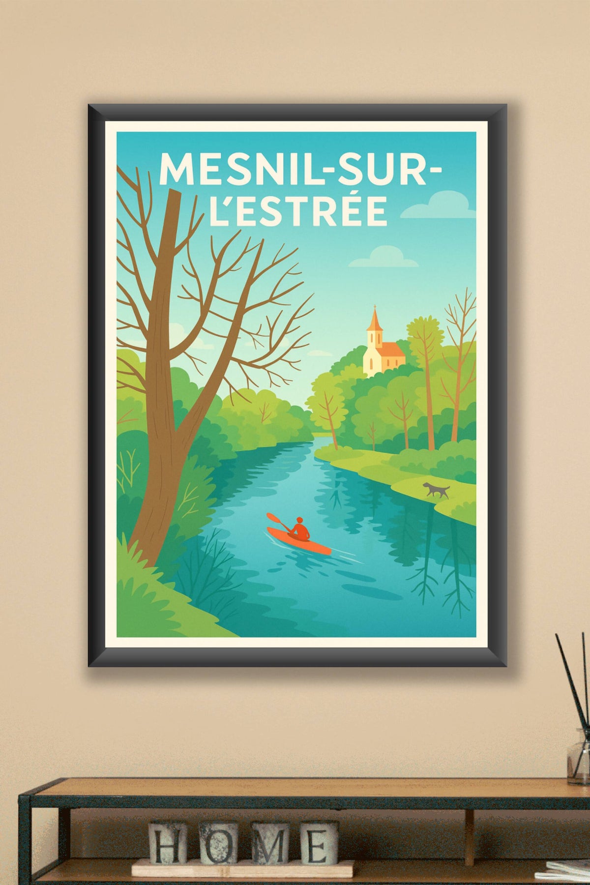 Affiche de Mesnil-sur-l'Estrée - Évasion et sérénité au fil de l'eau