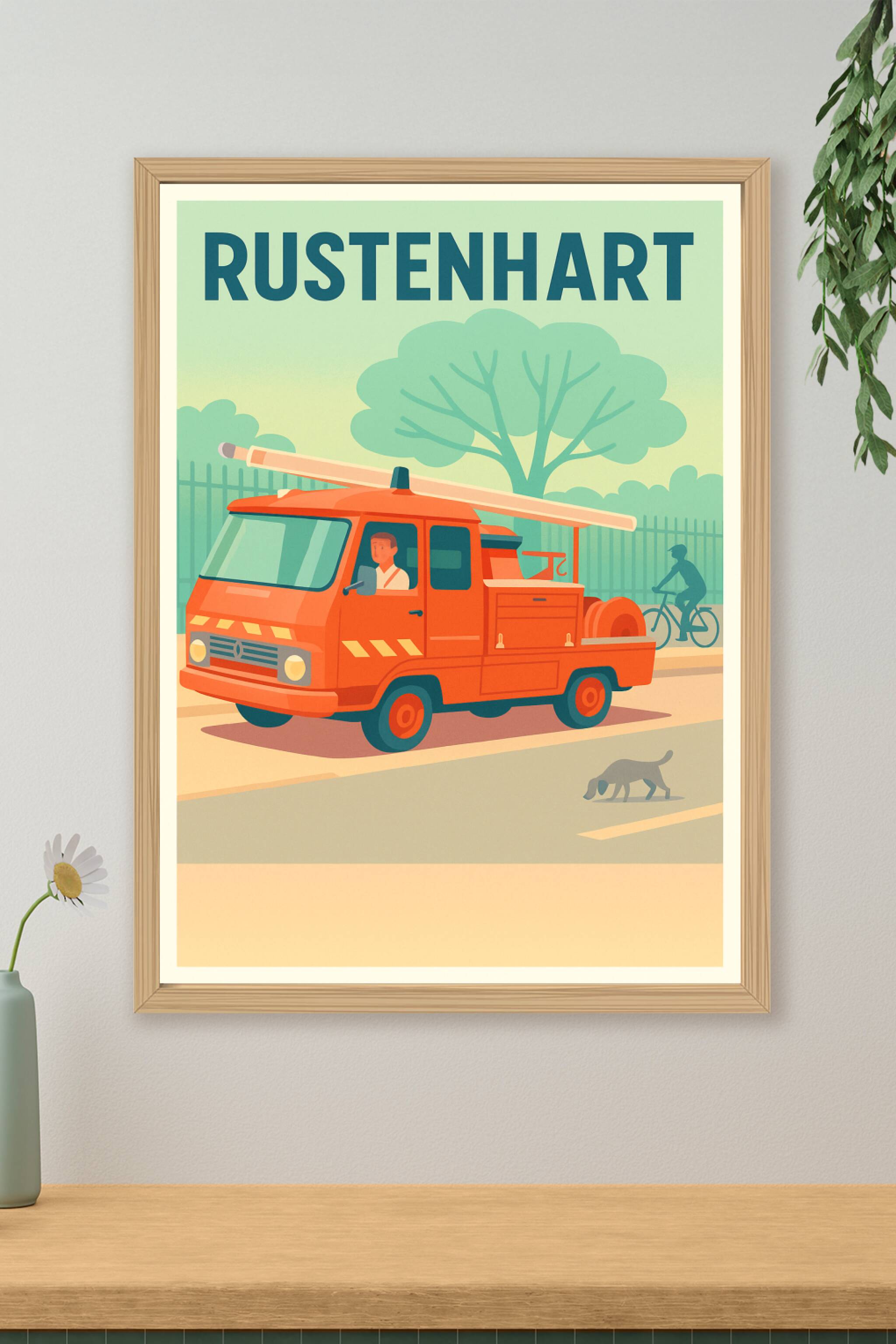 Affiche de Rustenhart - Charme rétro et vie locale animée