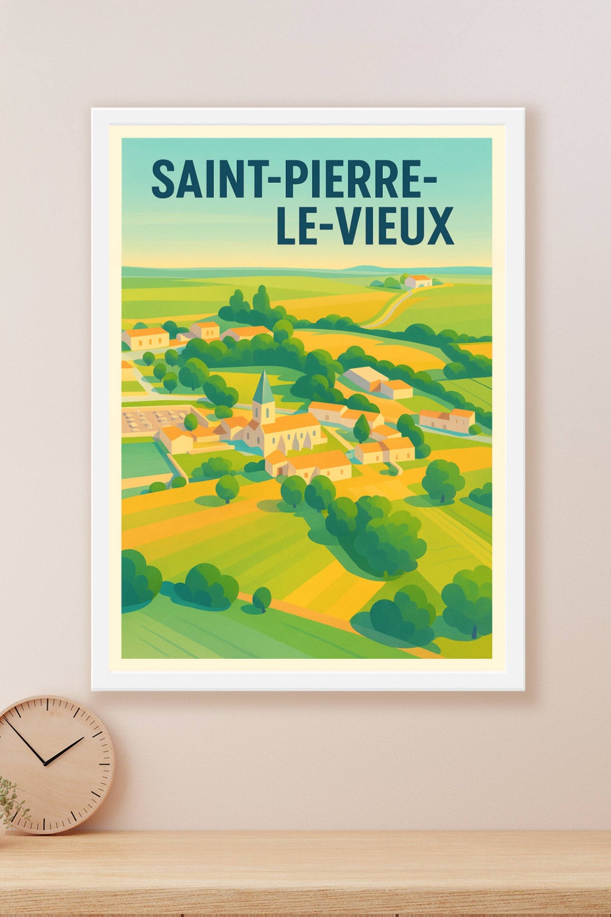 Affiche de Saint-Pierre-le-Vieux - Vue champêtre et paisible