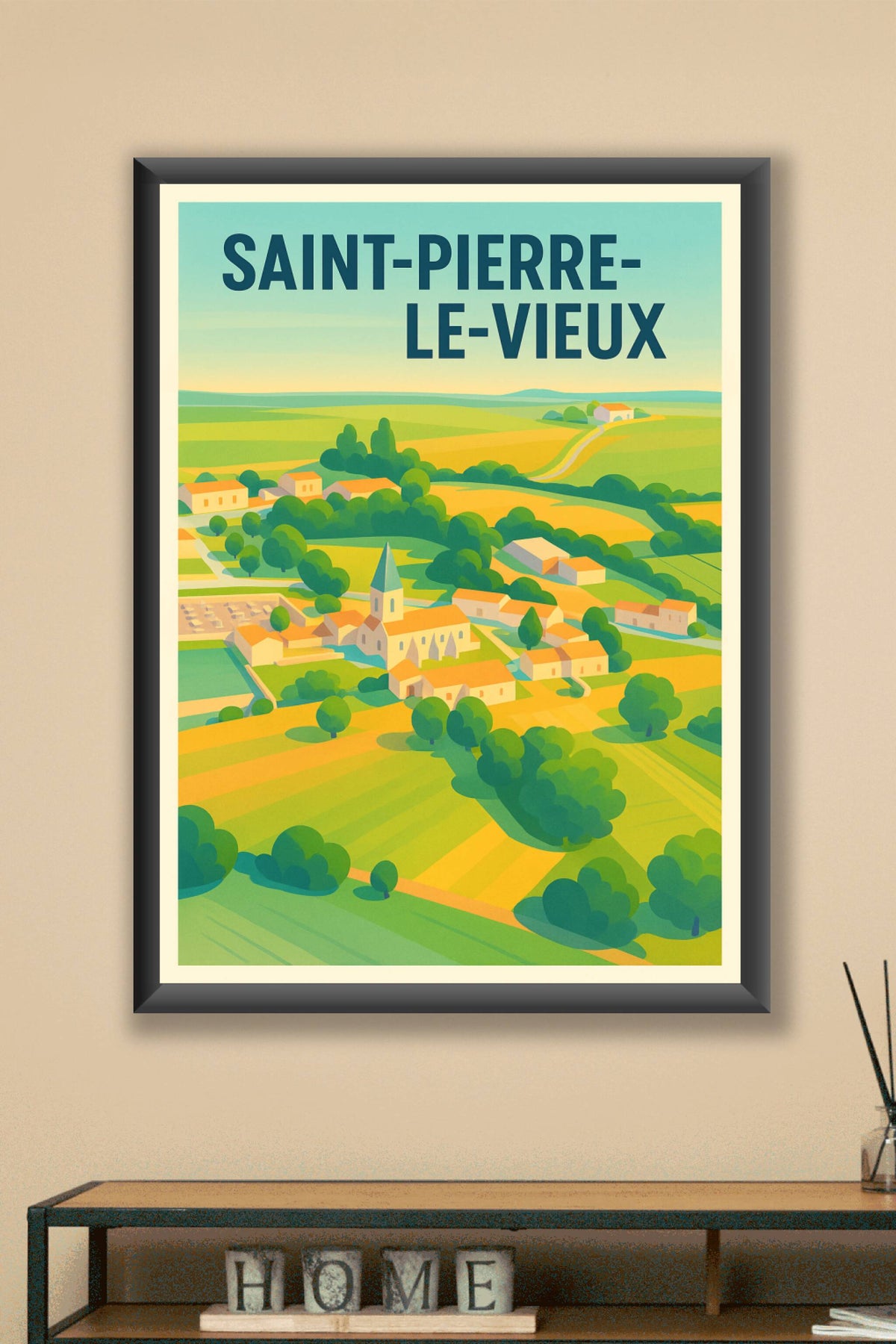 Affiche de Saint-Pierre-le-Vieux - Vue champêtre et paisible